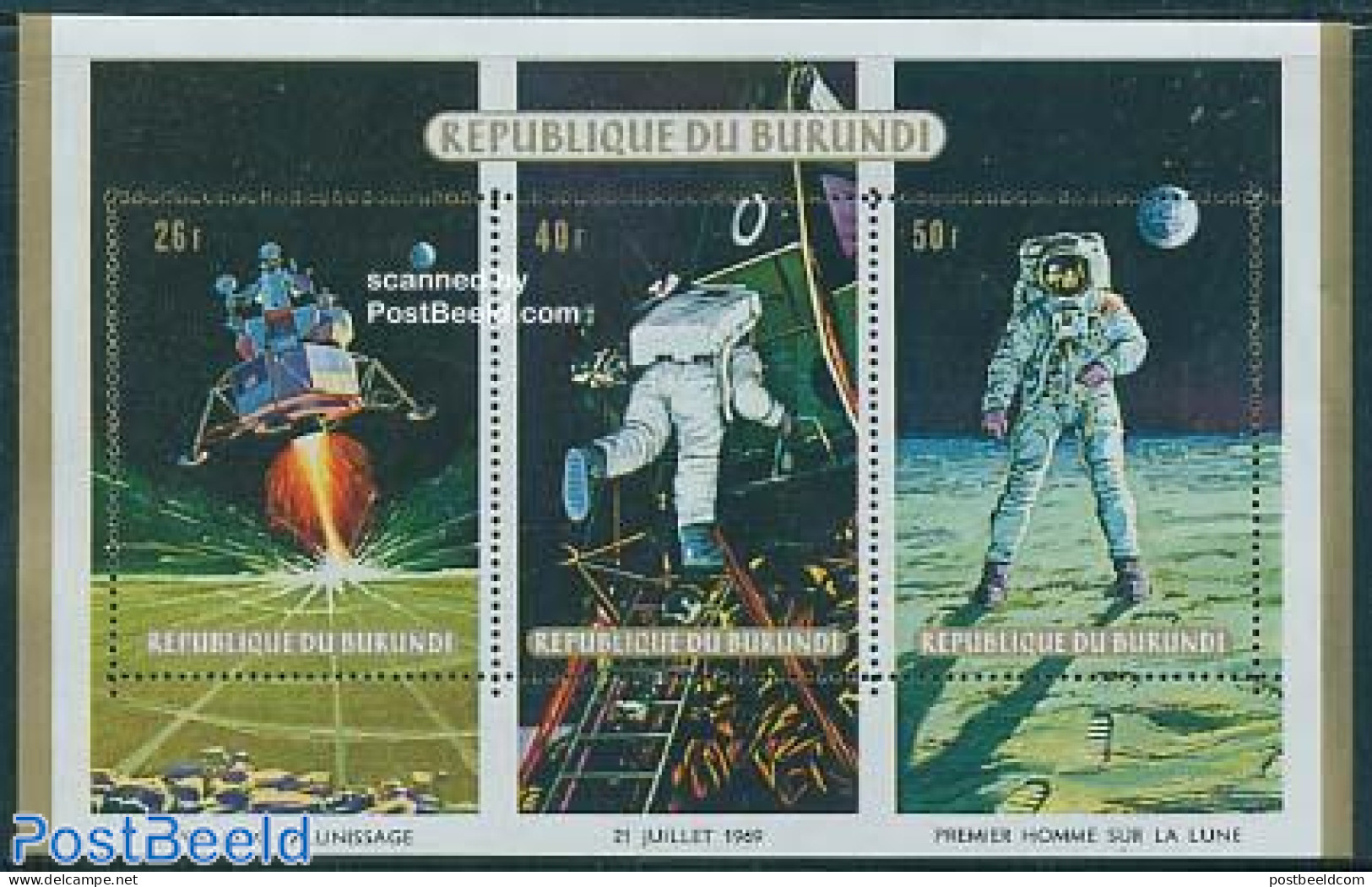 Burundi 1969 Apollo XI S/s, Mint NH, Transport - Space Exploration - Other & Unclassified