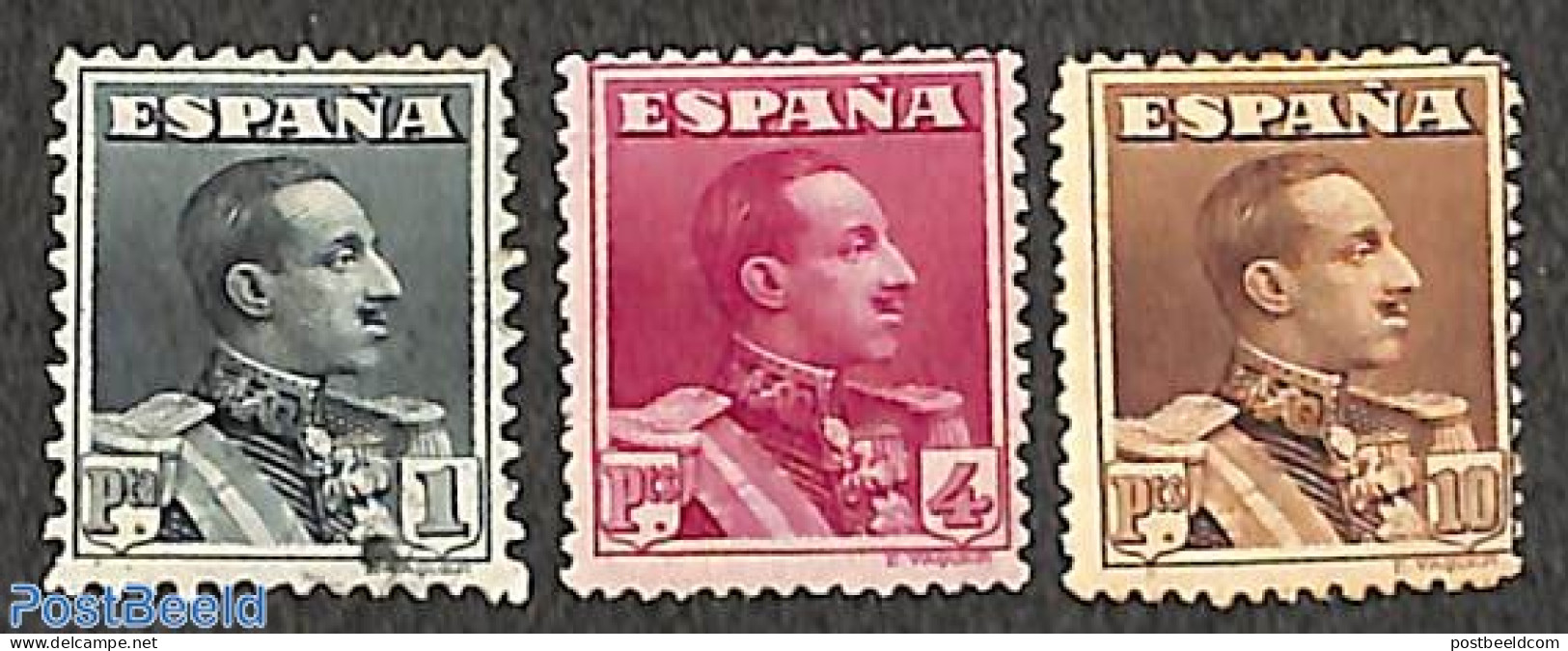 Spain 1924 Definitives 3v, Unused (hinged) - Ongebruikt