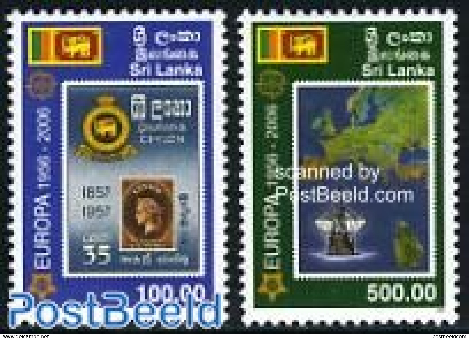 Sri Lanka (Ceylon) 2006 50 Years Europa Stamps 2v, Mint NH, History - Various - Europa Hang-on Issues - Stamps On Stam.. - Europäischer Gedanke