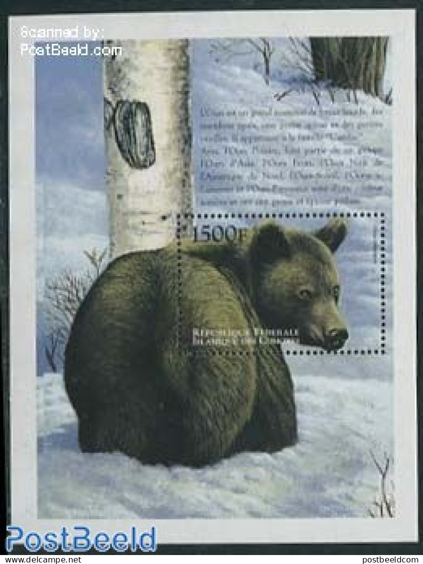 Comoros 1999 Tibet Bear S/s, Mint NH, Nature - Bears - Isole Comore (1975-...)