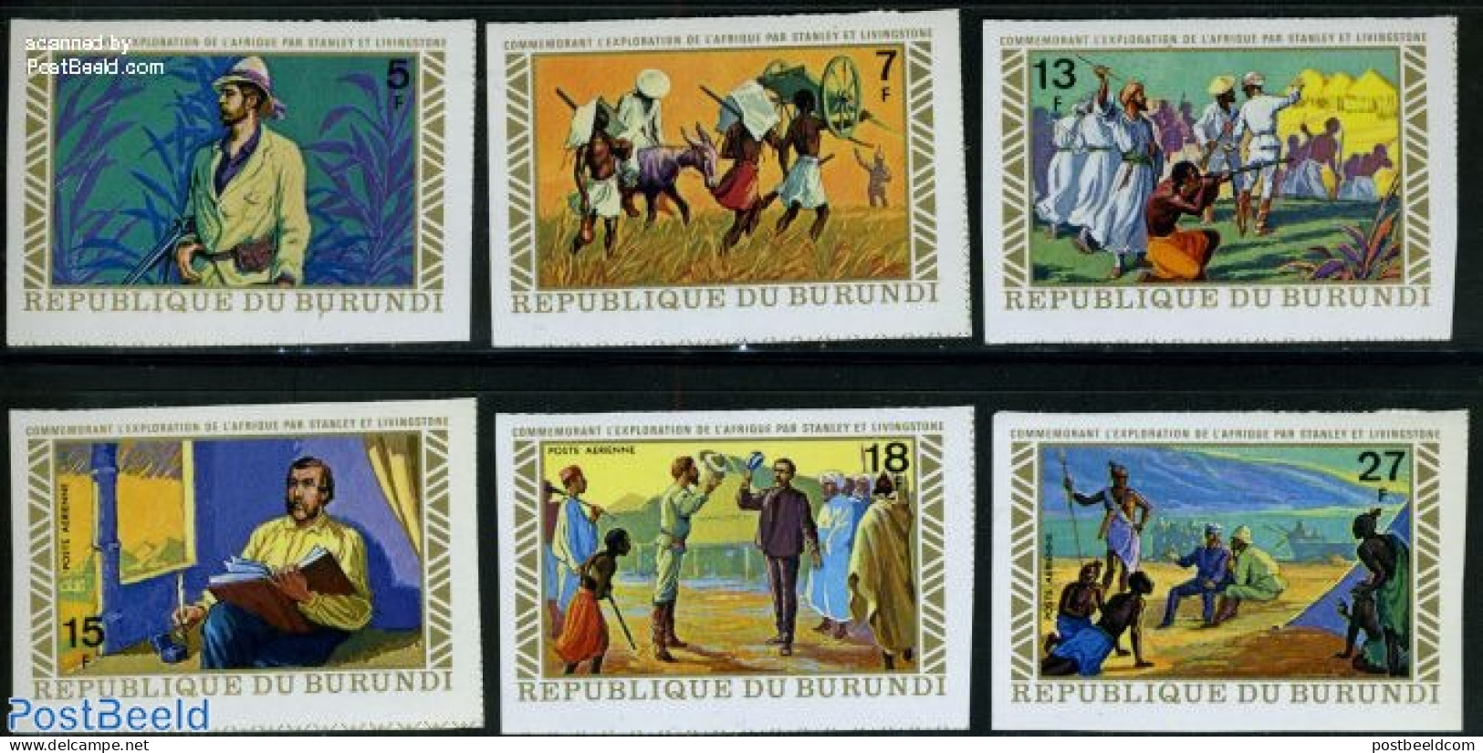 Burundi 1973 Stanley & Livingstone 6v Imperforated, Mint NH, History - Explorers - History - Exploradores