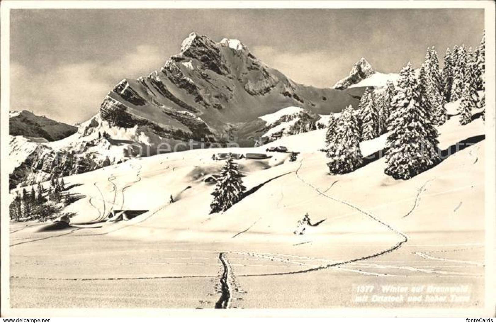 11846718 Braunwald GL Mit Ortstock Und Hoher Turm Braunwald - Other & Unclassified