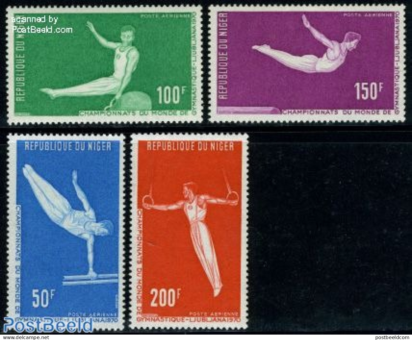 Niger 1970 Gymnastics 4v, Mint NH, Sport - Gymnastics - Sport (other And Mixed) - Gymnastik
