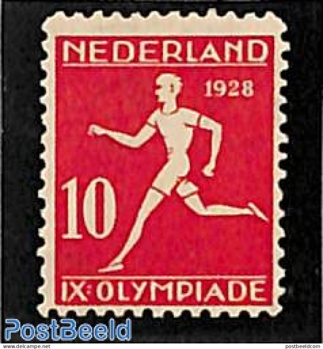 Netherlands 1928 10+2c Running, Stamp Out Of Set, Mint NH, Sport - Athletics - Olympic Games - Neufs