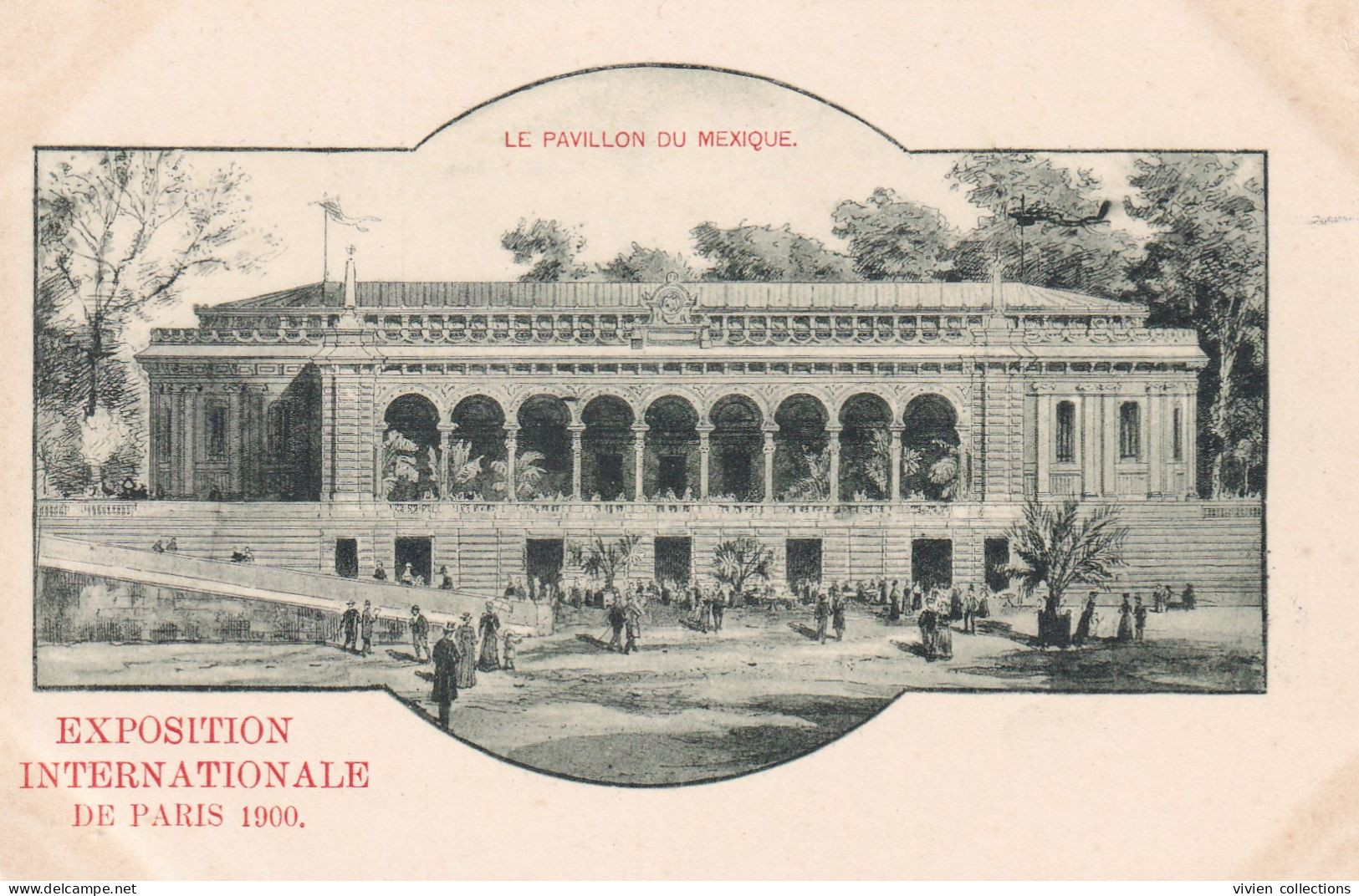 Paris 1900 Exposition Internationale Le Pavillon Du Mexique - Mostre