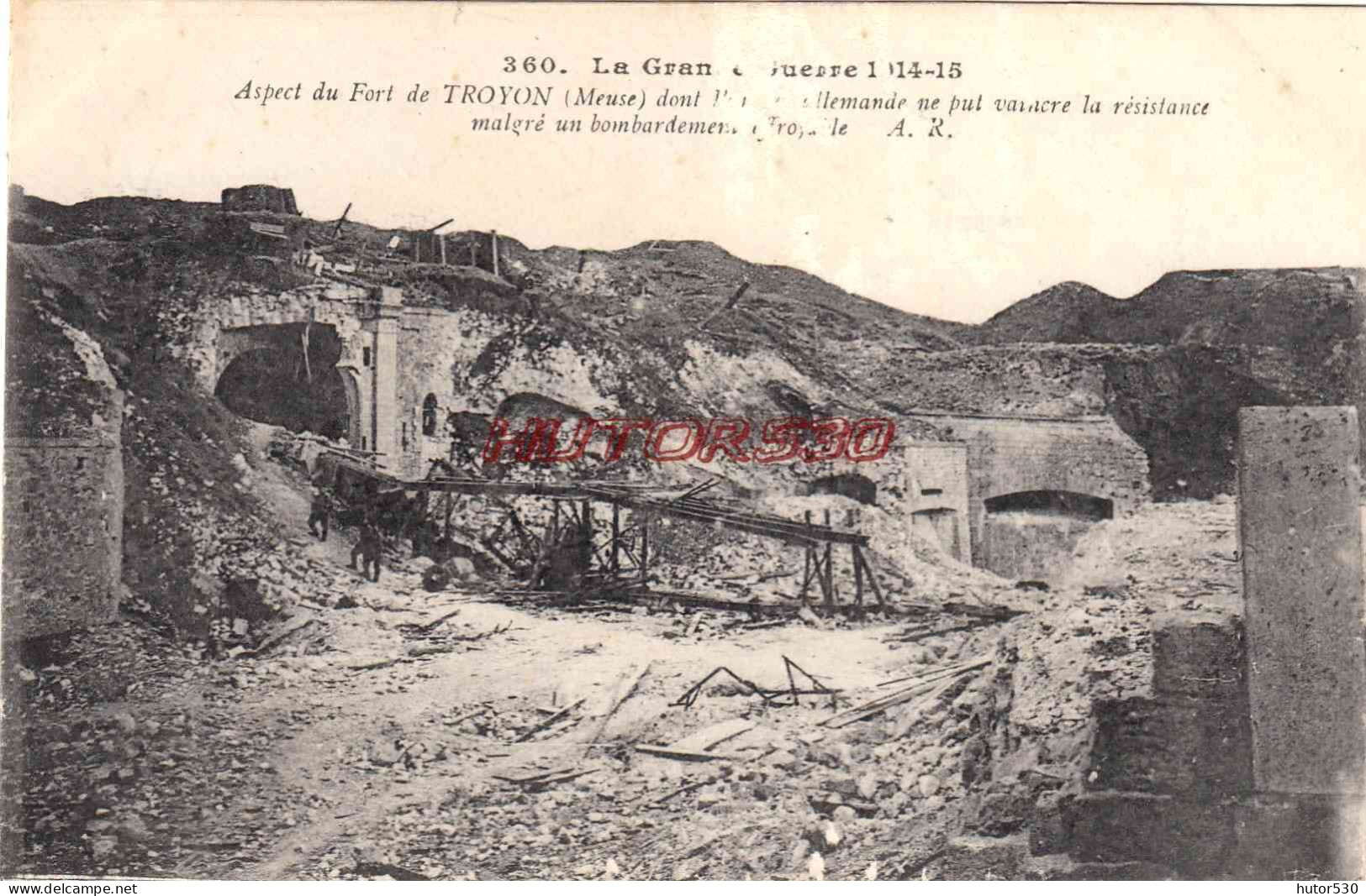 CPA GUERRE 1914-1918 - ASPECT DU FORT DE TROYON - War 1914-18