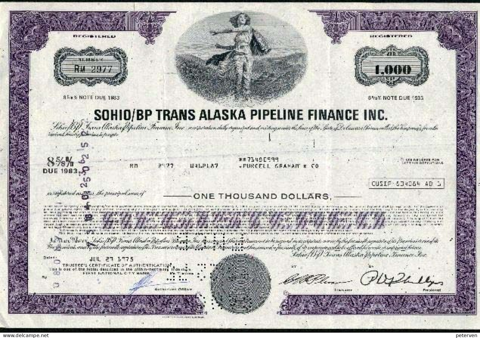 SOHIO/BP TRANS ALASKA PIPELINE FINANCE INC. - Aardolie