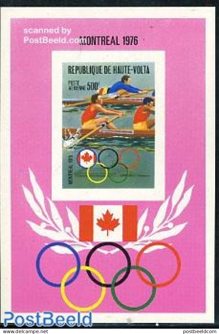 Upper Volta 1976 Olympic Games S/s Imperforated, Mint NH, Sport - Kayaks & Rowing - Olympic Games - Roeisport