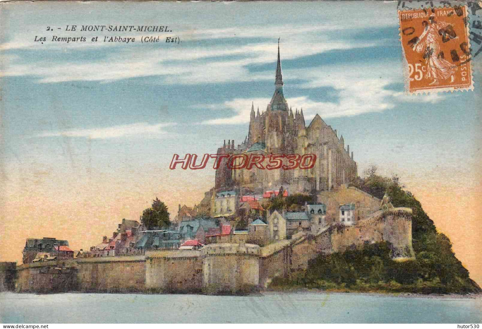 CPA LE MONT SAINT MICHEL - LES REMPARTS DE L'ABBAYE - Le Mont Saint Michel