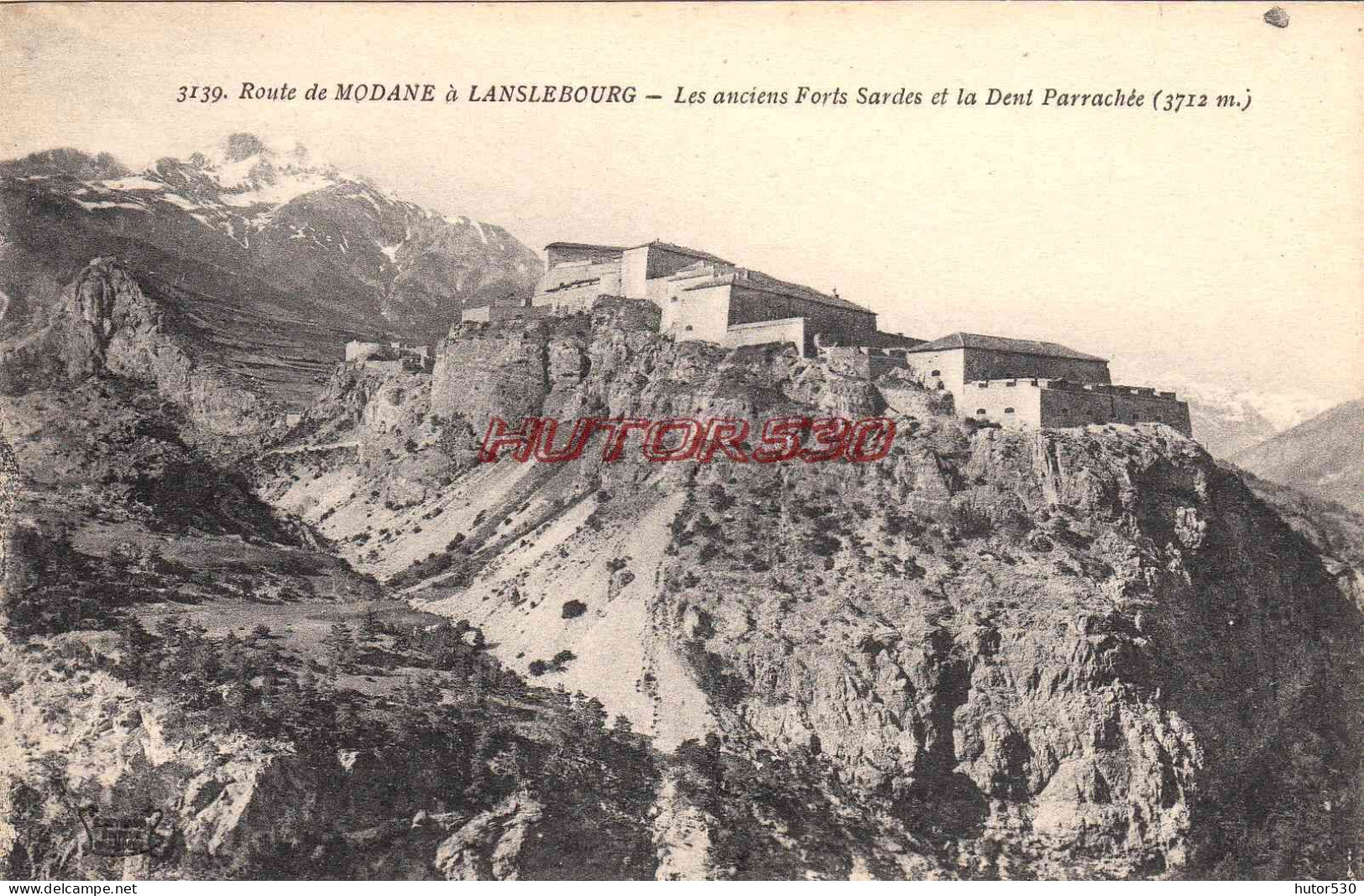 CPA MODANE - ROUTE DE LANSLEBOURG - LES ANCIENS FORTS - Modane