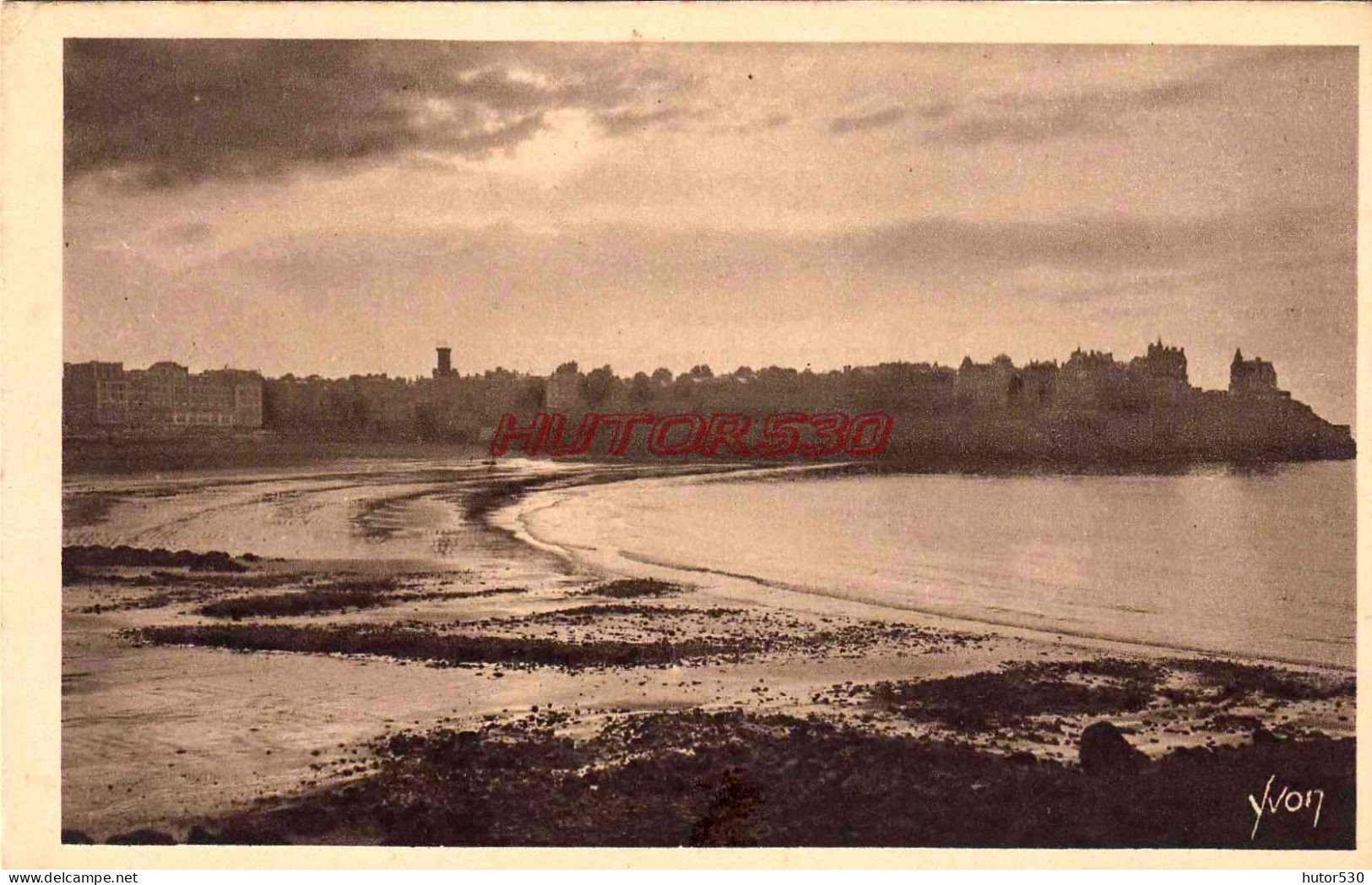 CPA DINARD - LA PLAGE AU SOLEIL COUCHANT - Dinard