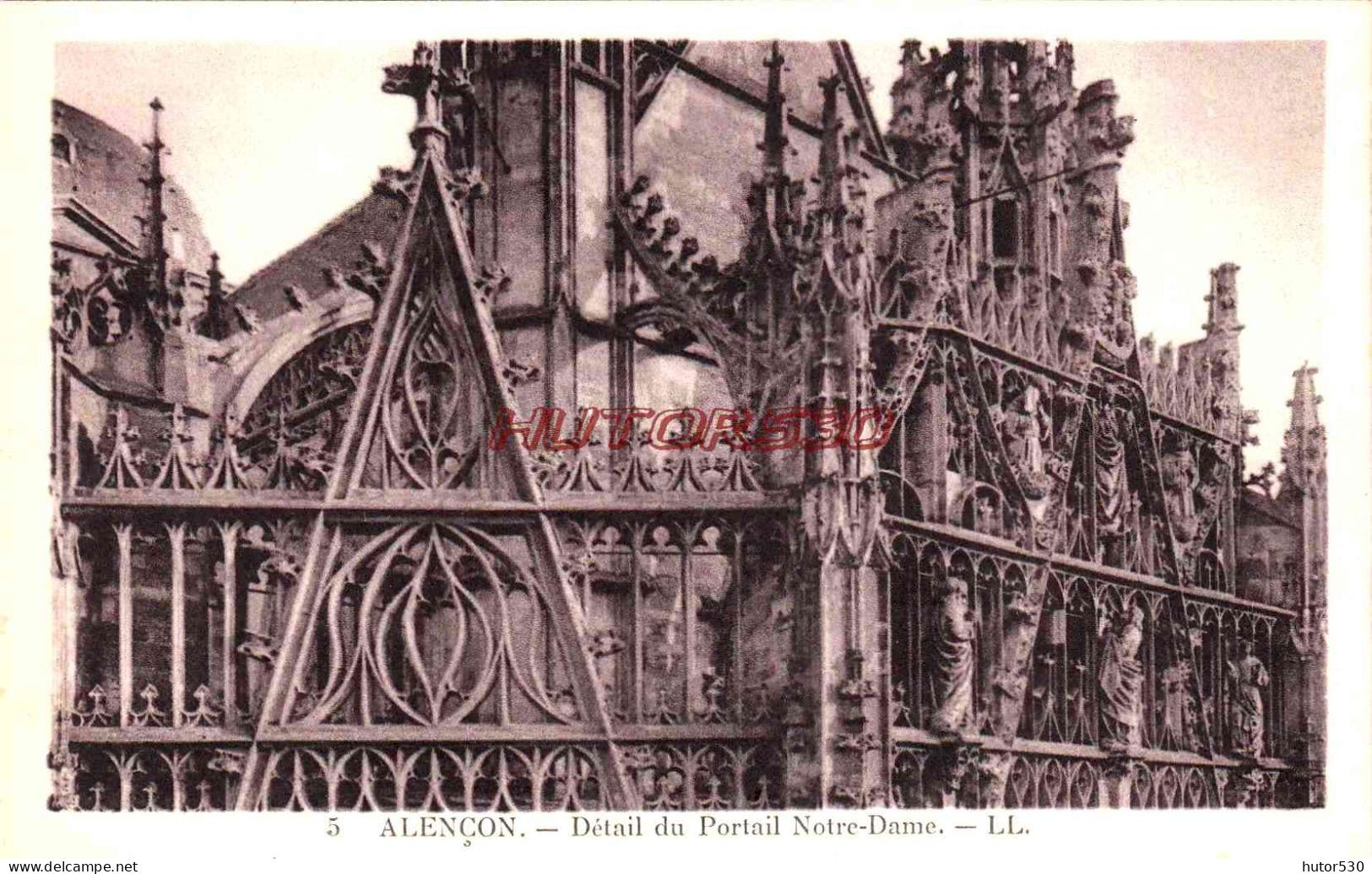 CPA ALENCON - DETAIL DU PORTAIL NOTRE DAME - Alencon