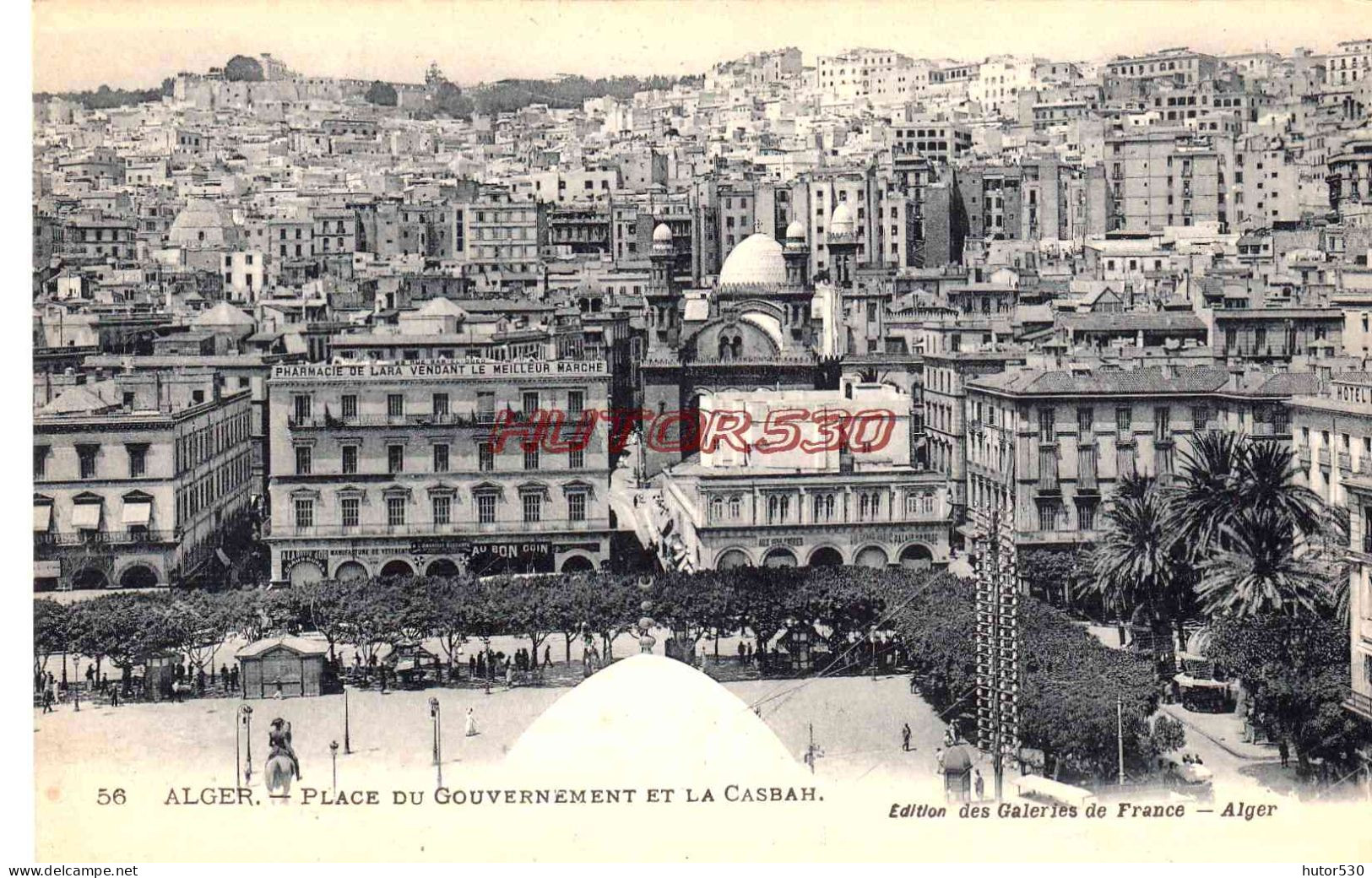 CPA ALGER - PLACE DU GOUVERNEMENT ET LA CASBAH - Algiers