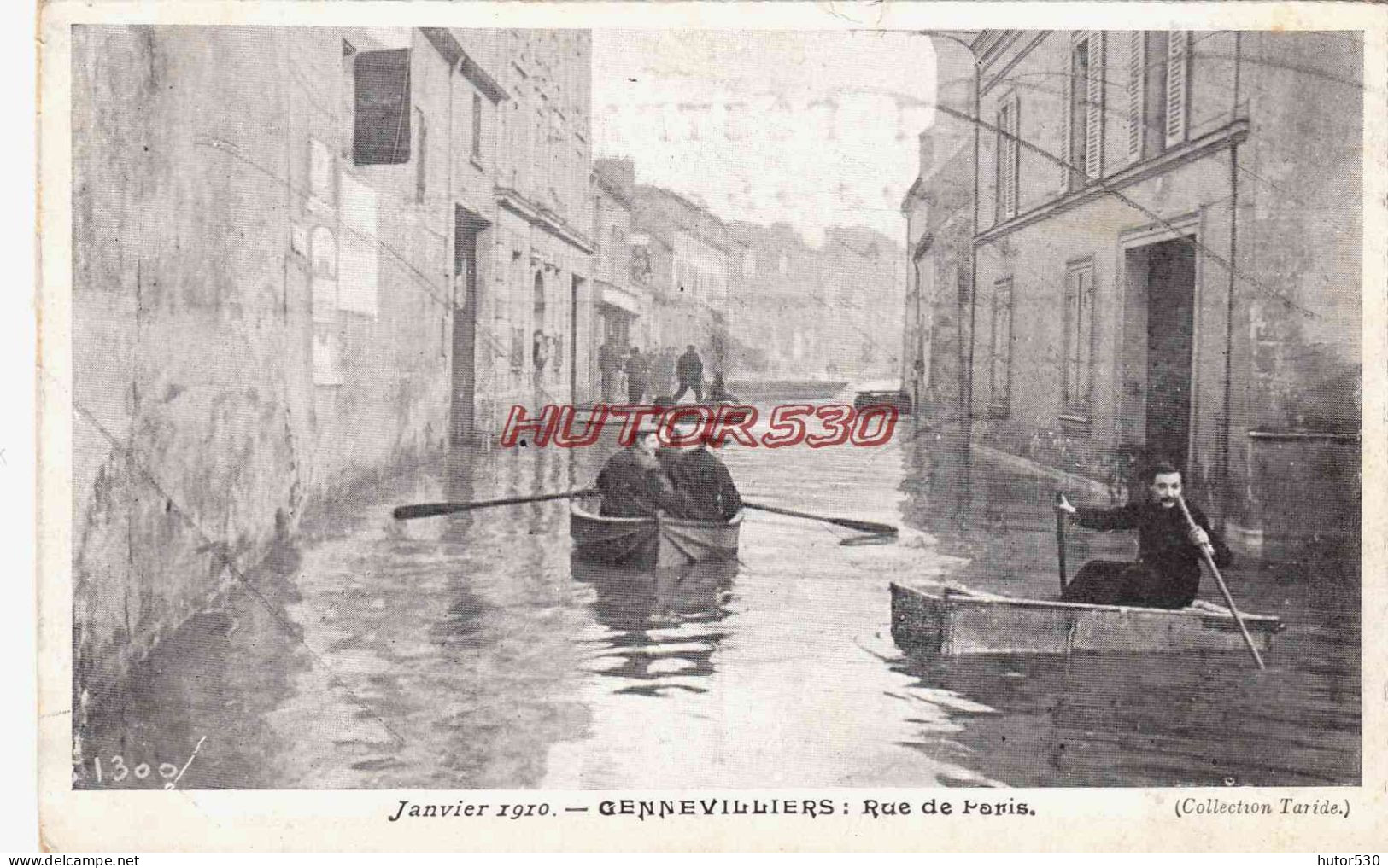 CPA GENNEVILLIERS - CRUE 1910 - RUE DE PARIE - Gennevilliers