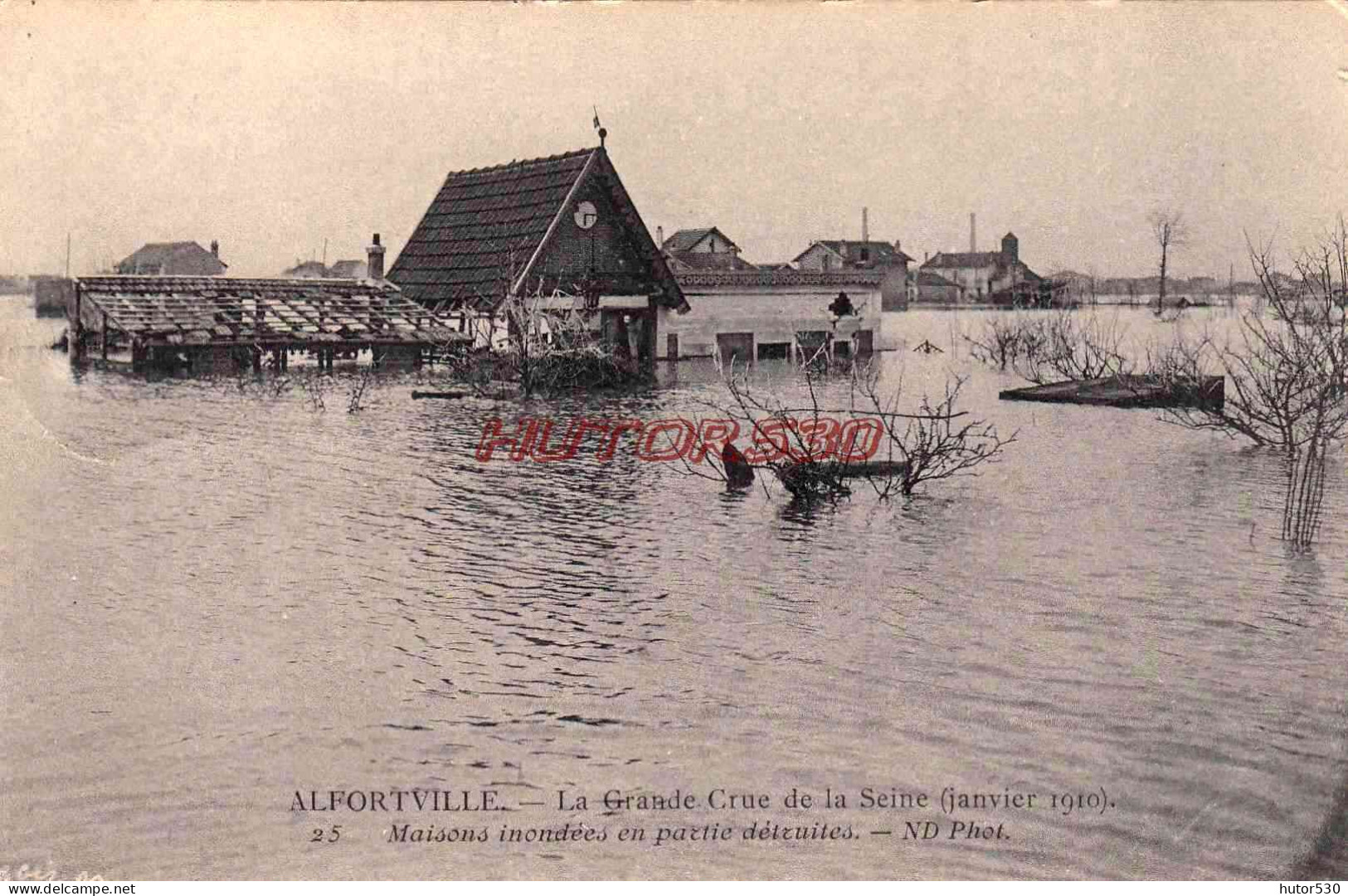 CPA ALFORTVILLE - CRUE DE LA SEINE 1910 - MAISONS INONDEES - Alfortville