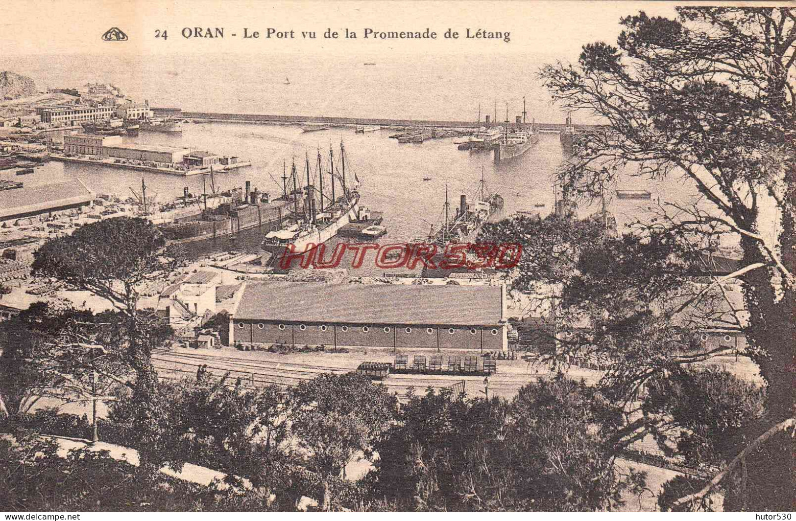 CPA ORAN - LE PORT VU DE LA PROMENADE DE LETANG - Oran