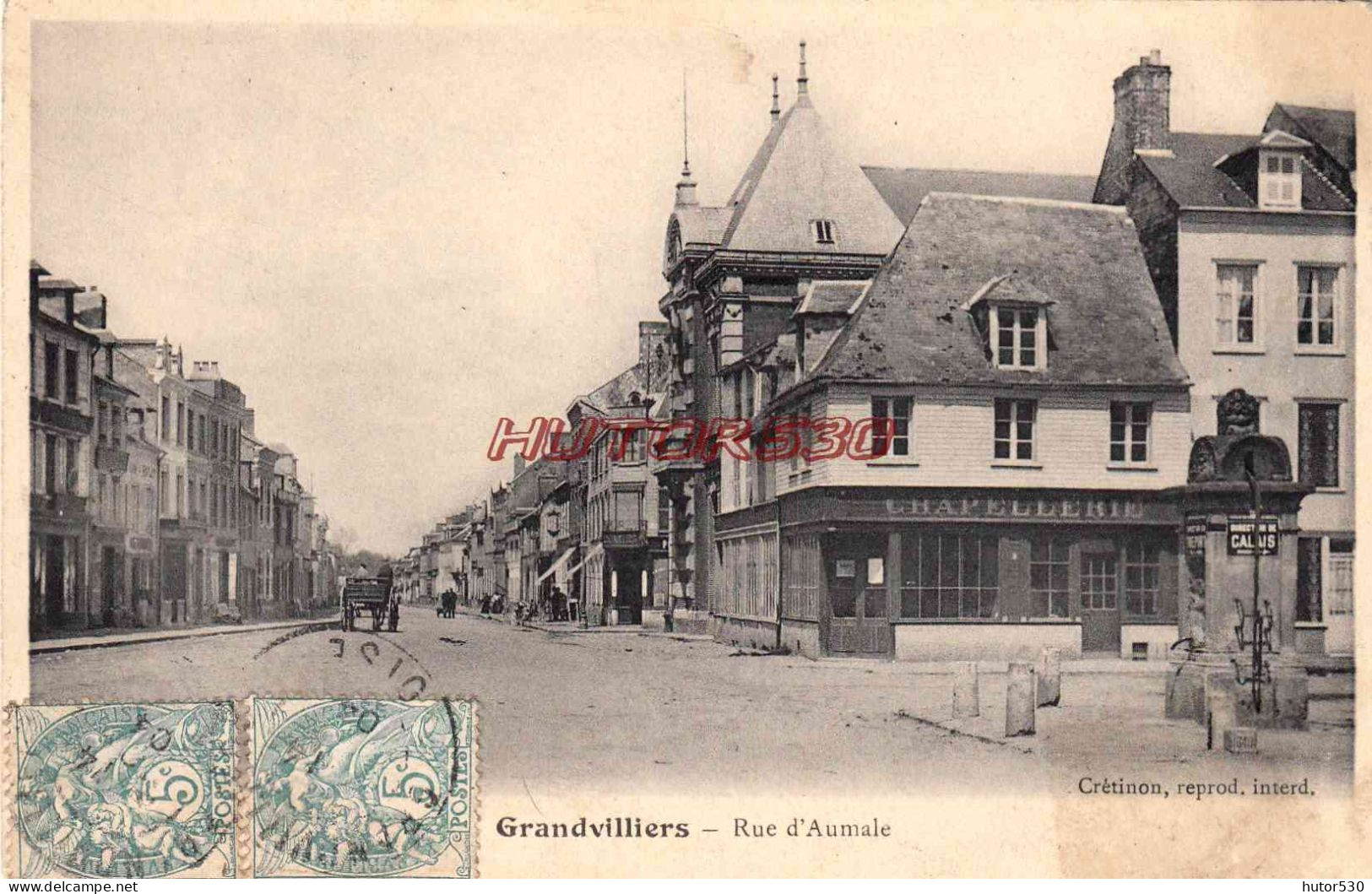 CPA GRANDVILLIERS - RUE D'AUMALE - Grandvilliers