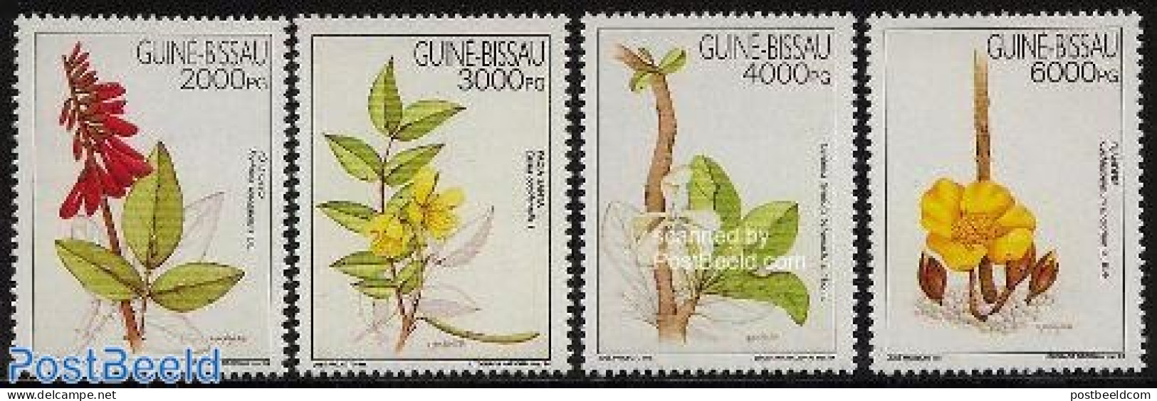 Guinea Bissau 1994 Health Plants 4v, Mint NH, Health - Nature - Health - Flowers & Plants - Guinea-Bissau