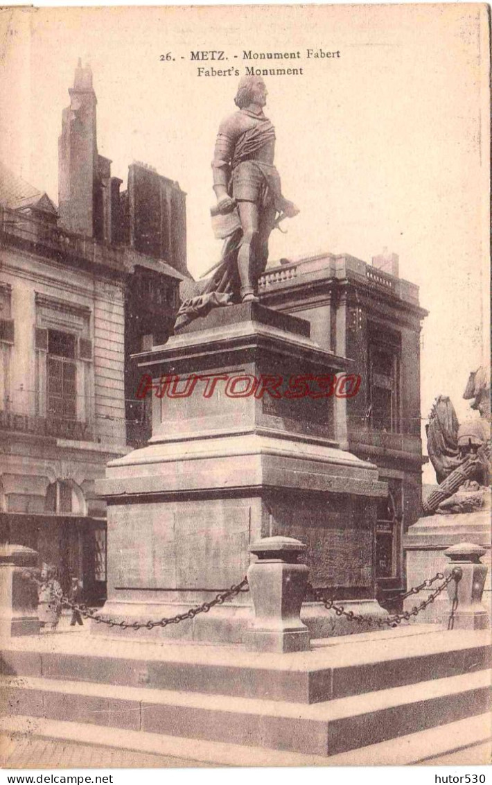 CPA METZ - MONUMENT FABERT - Metz