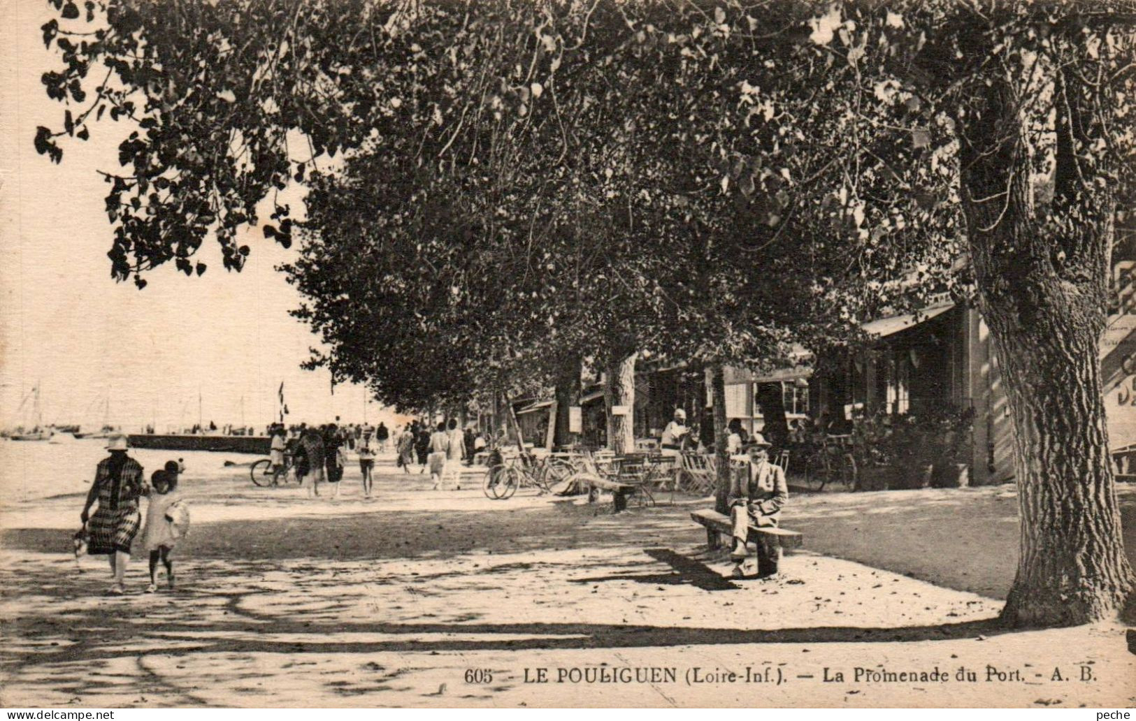 N°1660 W -cpa Le Pouliguen -la Promenade Du Port- - Le Pouliguen