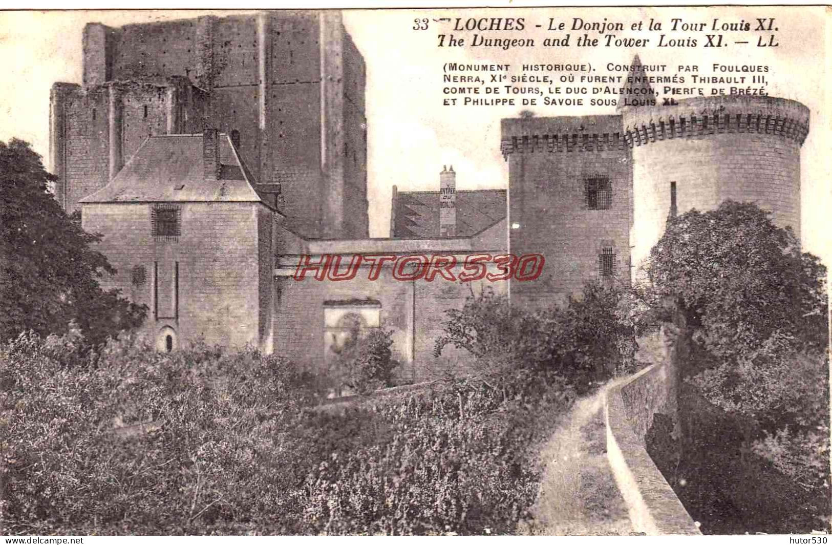 CPA LOCHES - LE DOJON ET LA TOUR LOUIS XI - Loches