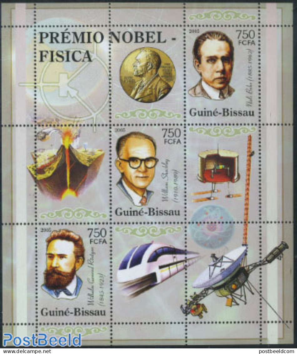 Guinea Bissau 2005 Nobel Prize Winners 3v M/s, Mint NH, History - Nobel Prize Winners - Nobel Prize Laureates