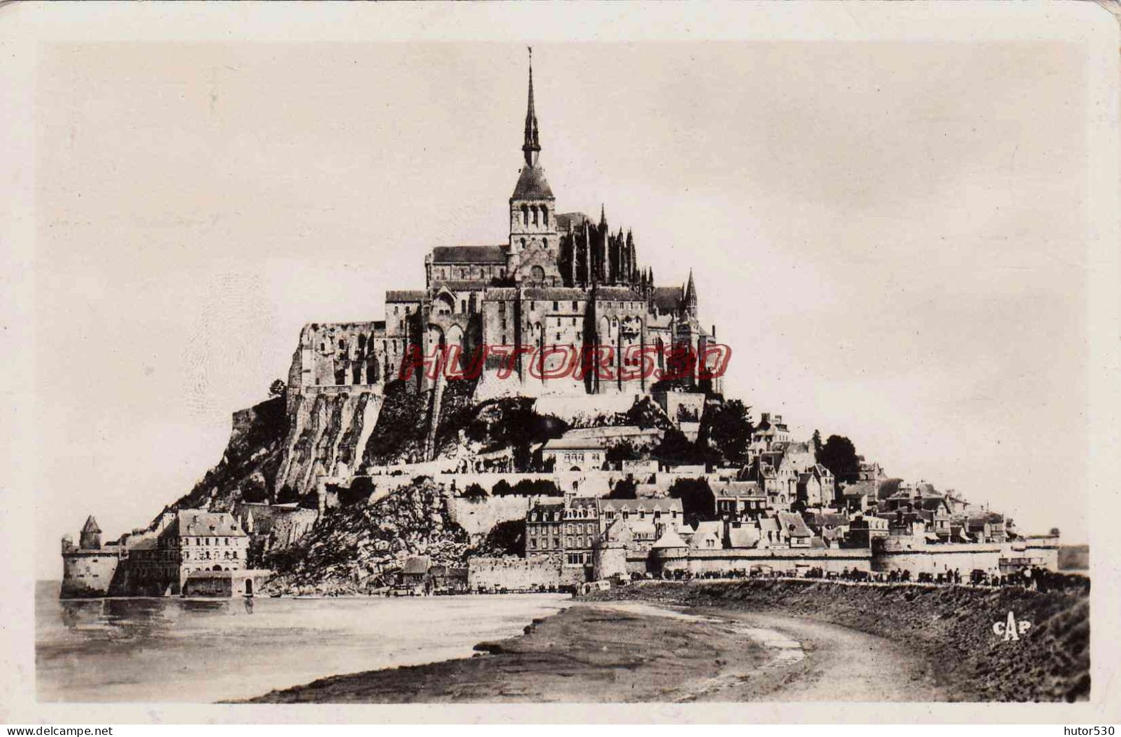 CPSM LE MONT SAINT MICHEL - VUE PRISE DE LA DIGUE - Le Mont Saint Michel