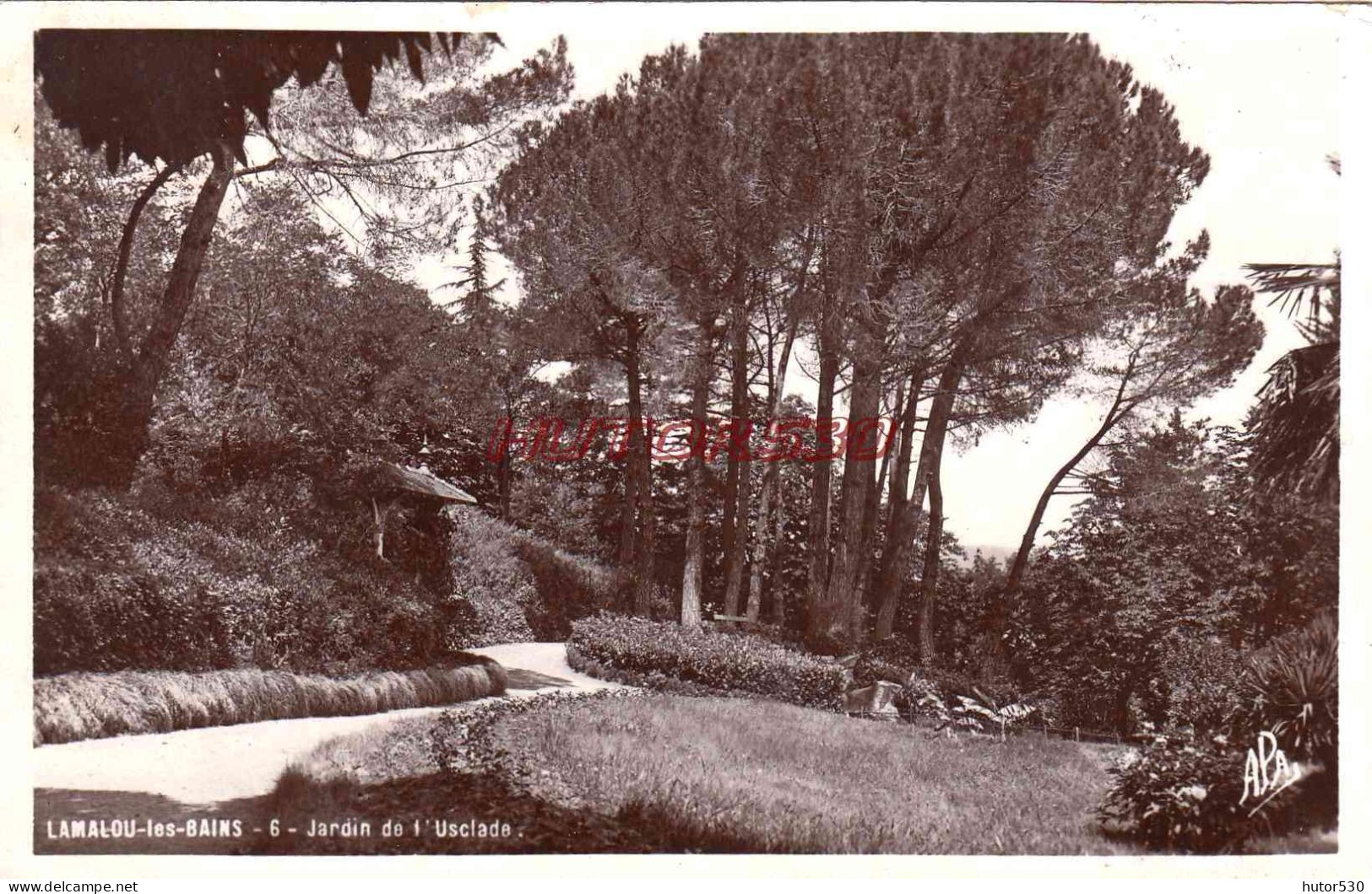 CPSM LAMALOU LES BAINS - JARDIN DE L'USCLADE - Lamalou Les Bains