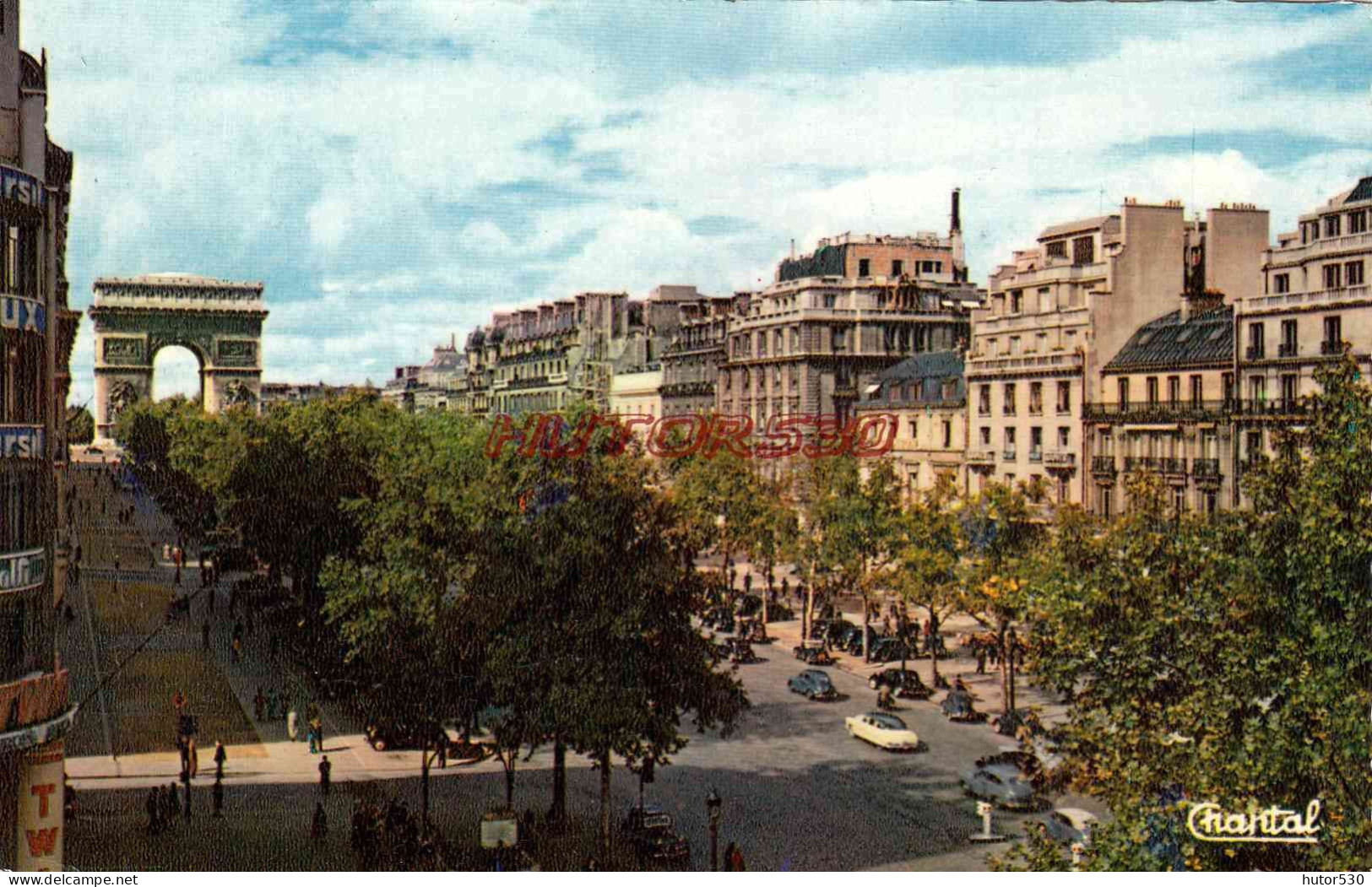 CPSM PARIS - AVENUE DES CHAMPS ELYSEES - Mehransichten, Panoramakarten