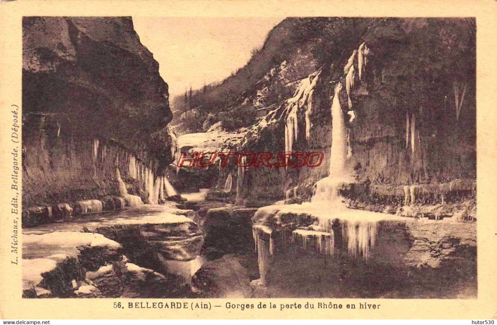 CPA BELLEGARDE - GORGES DE LA PERTE DU RHONE L'HIVER - Bellegarde-sur-Valserine