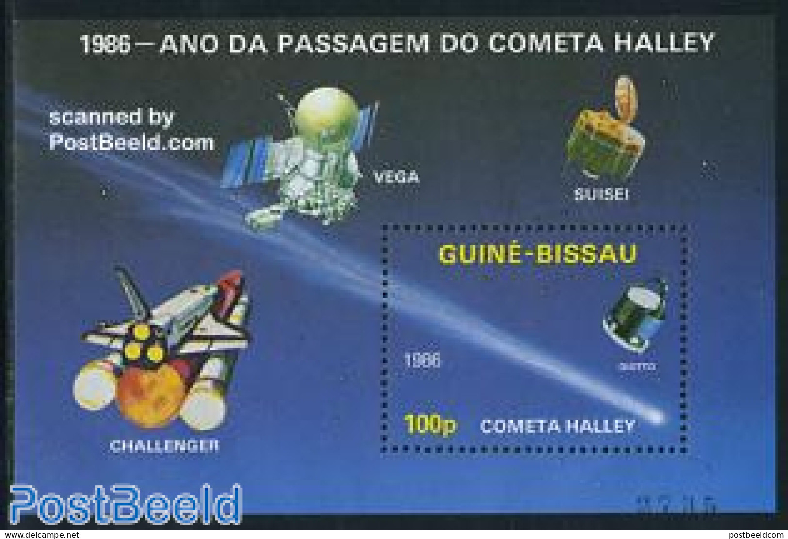 Guinea Bissau 1986 Halleys Comet S/s, Mint NH, Science - Transport - Astronomy - Space Exploration - Halley's Comet - Astrology