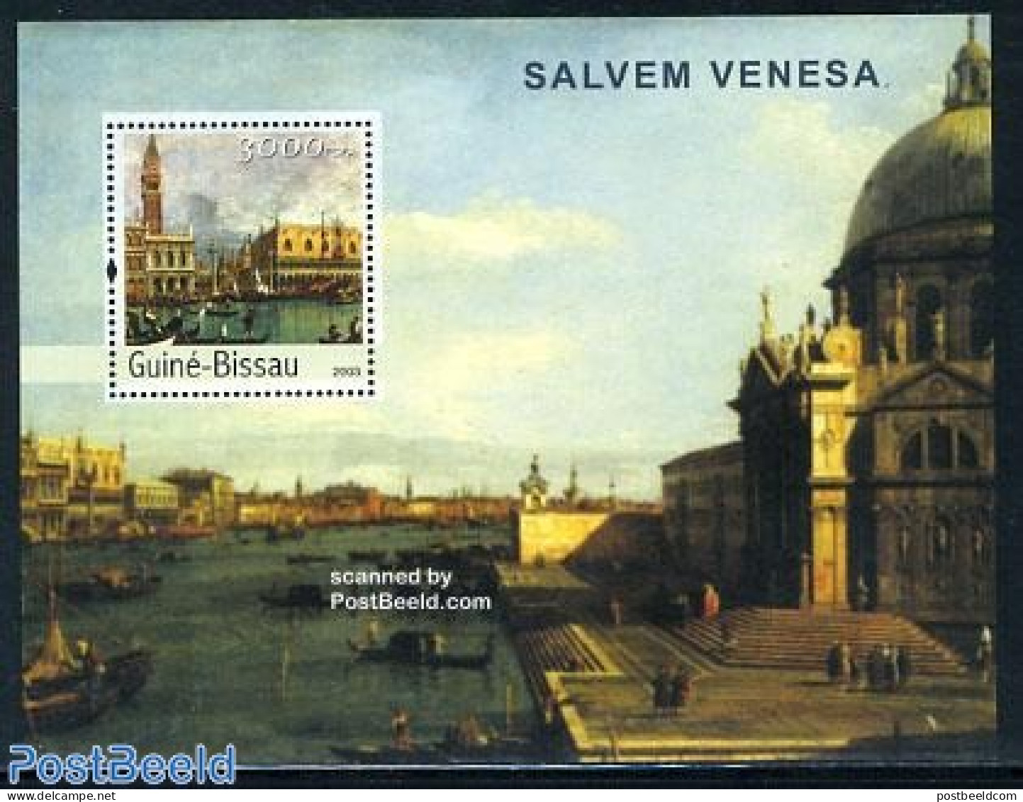 Guinea Bissau 2003 Venice S/s, Mint NH, Transport - Ships And Boats - Art - Architecture - Paintings - Ships