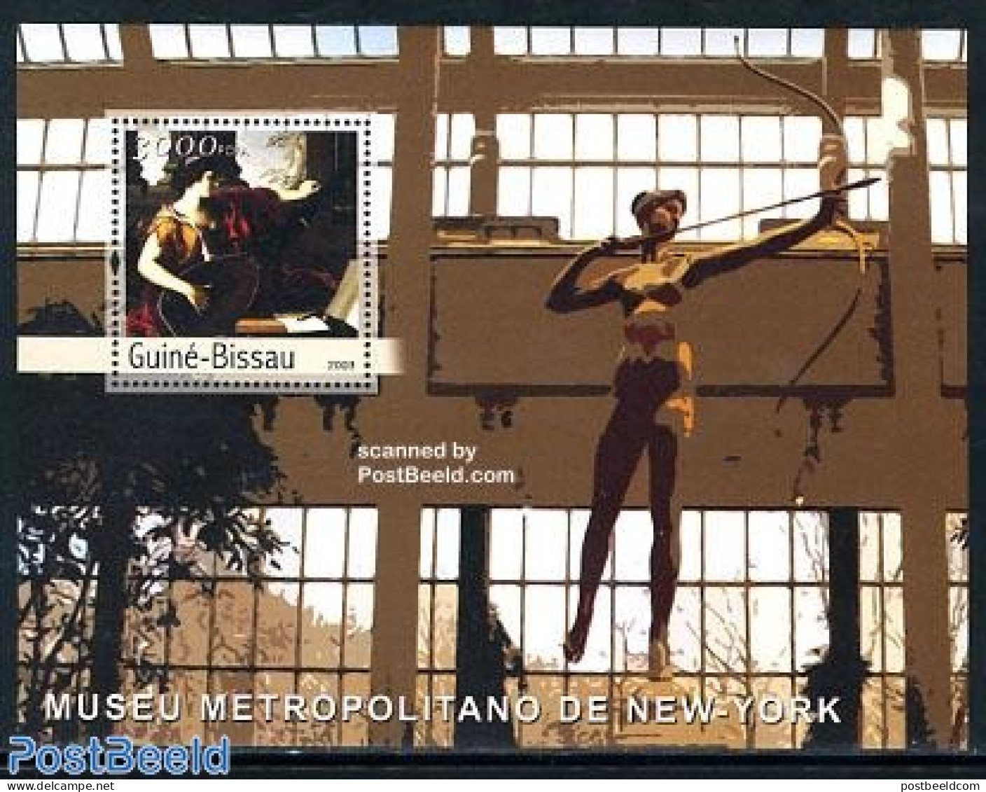 Guinea Bissau 2003 Metropolitan Museum New York S/s, Mint NH, Performance Art - Music - Art - Museums - Paintings - Musik