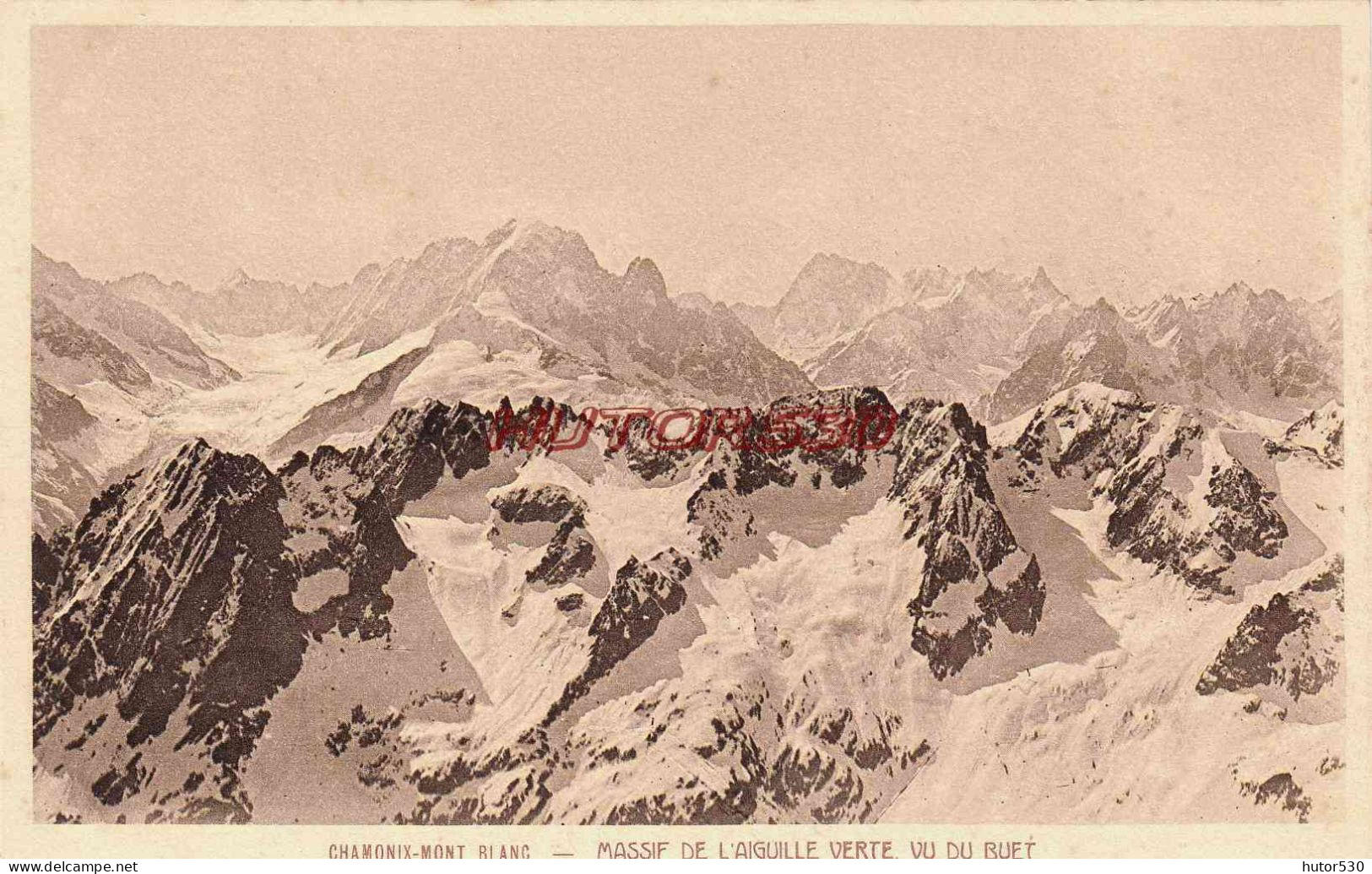 CPA CHAMONIX - MASSIF DE L'AIGUILLE VERTE - Chamonix-Mont-Blanc