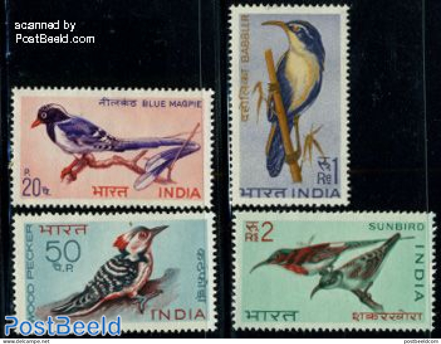 India 1968 Birds 4v, Mint NH, Nature - Birds - Woodpeckers - Hummingbirds - Ungebraucht