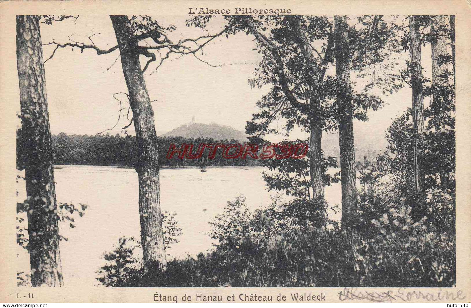 CPA LORRAINE - ETANG DE HANAU ET CHATEAU DE WALDECK - Lorraine