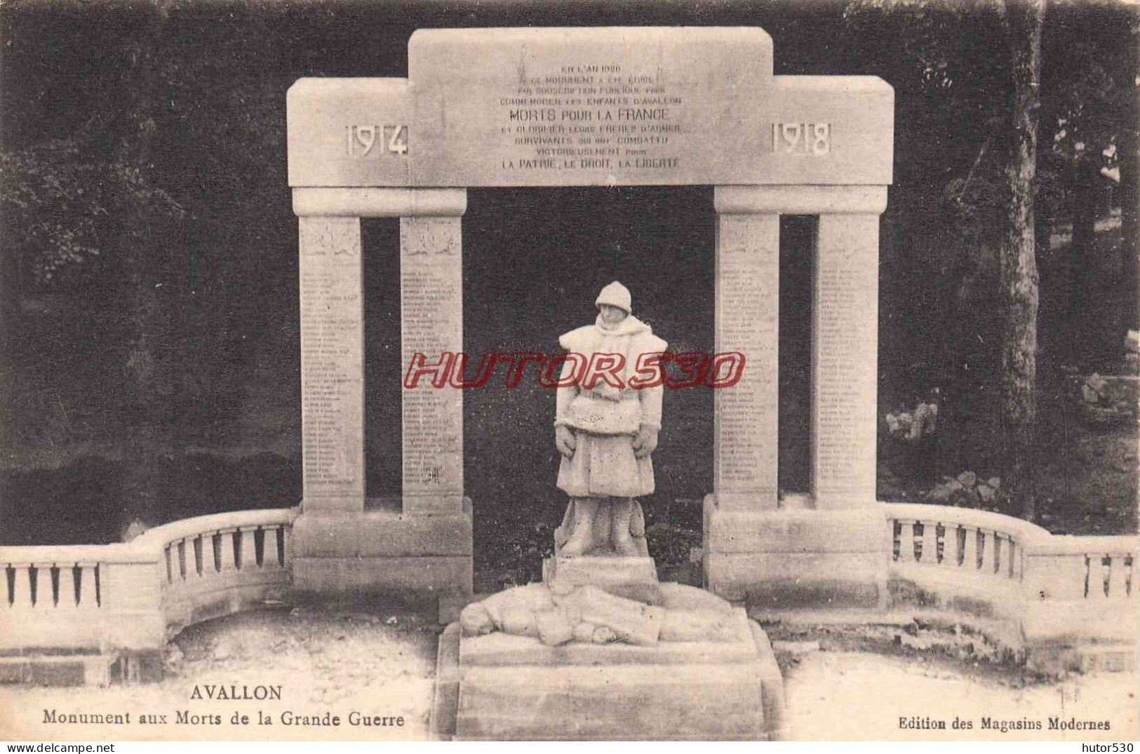 CPA AVALLON - MONUMENT AUX MORTS - Tonnerre