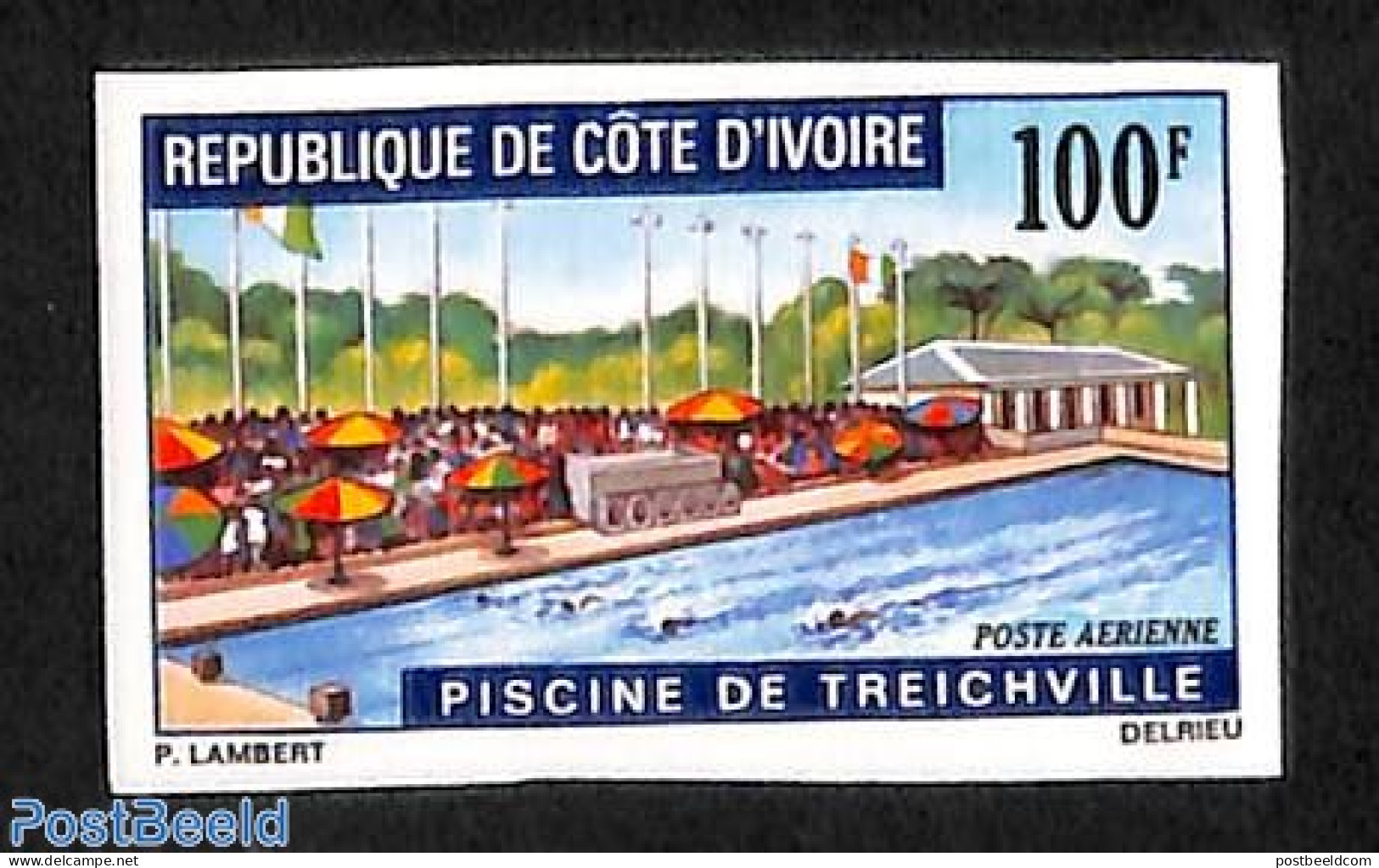 Ivory Coast 1971 Treichville Piscine 1v Imperforated, Mint NH, Various - Tourism - Neufs