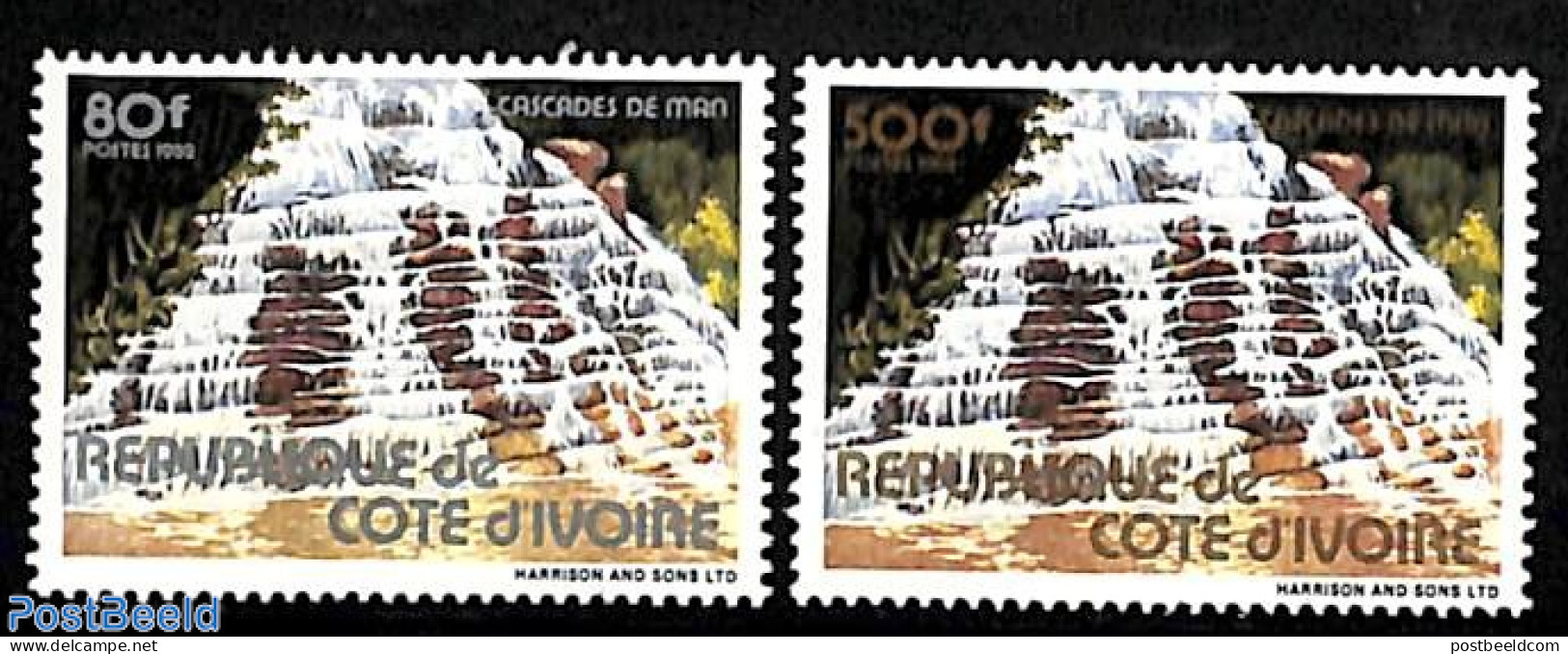 Ivory Coast 1982 Man Cascades 2v, Mint NH, Nature - Water, Dams & Falls - Unused Stamps