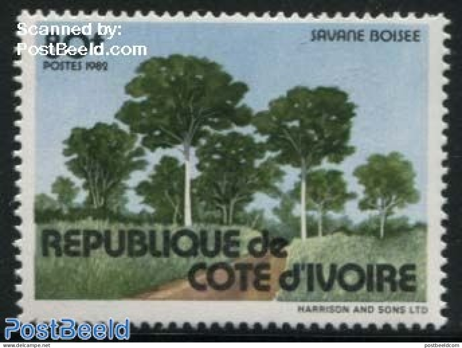 Ivory Coast 1982 Savanne 1v, Mint NH, Nature - Trees & Forests - Ongebruikt