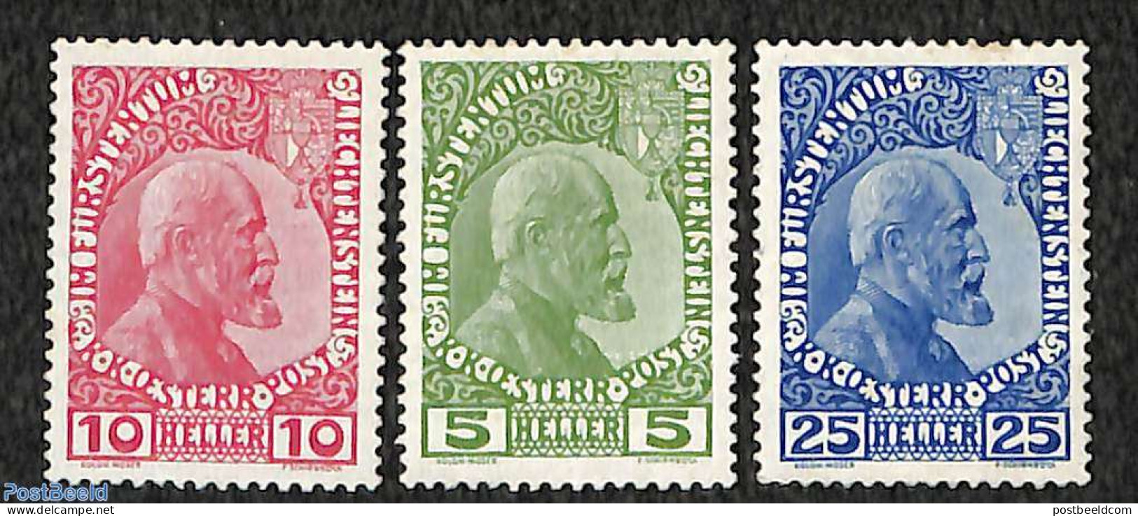 Liechtenstein 1912 Johann II 3v, Coated Paper, Unused (hinged), History - Kings & Queens (Royalty) - Unused Stamps