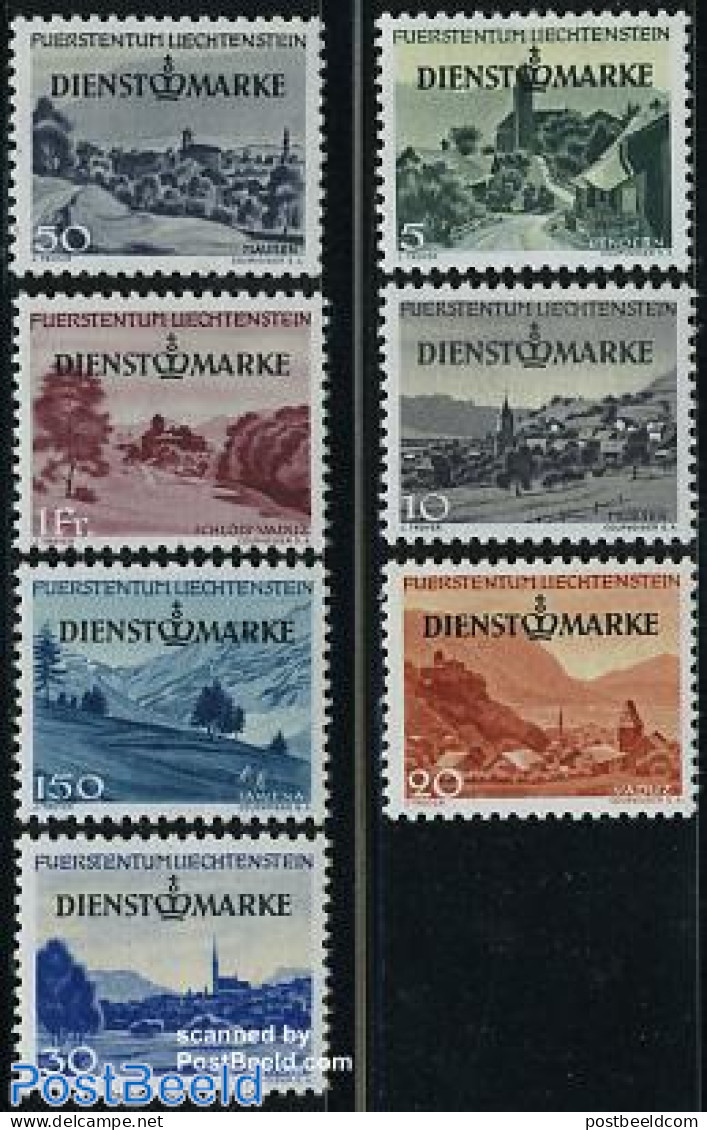 Liechtenstein 1947 On Service 7v, Mint NH - Other & Unclassified