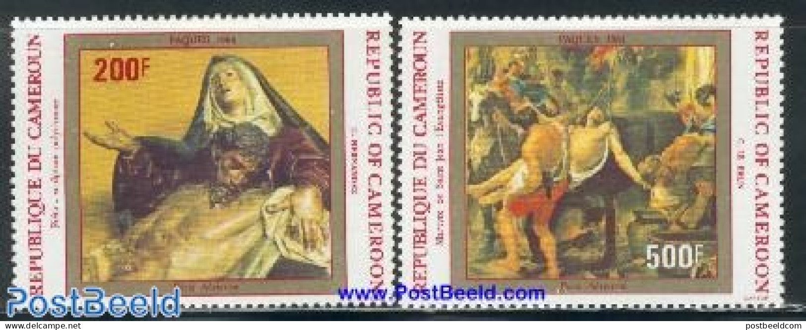 Cameroon 1984 Easter 2v, Mint NH, Art - Paintings - Sculpture - Scultura