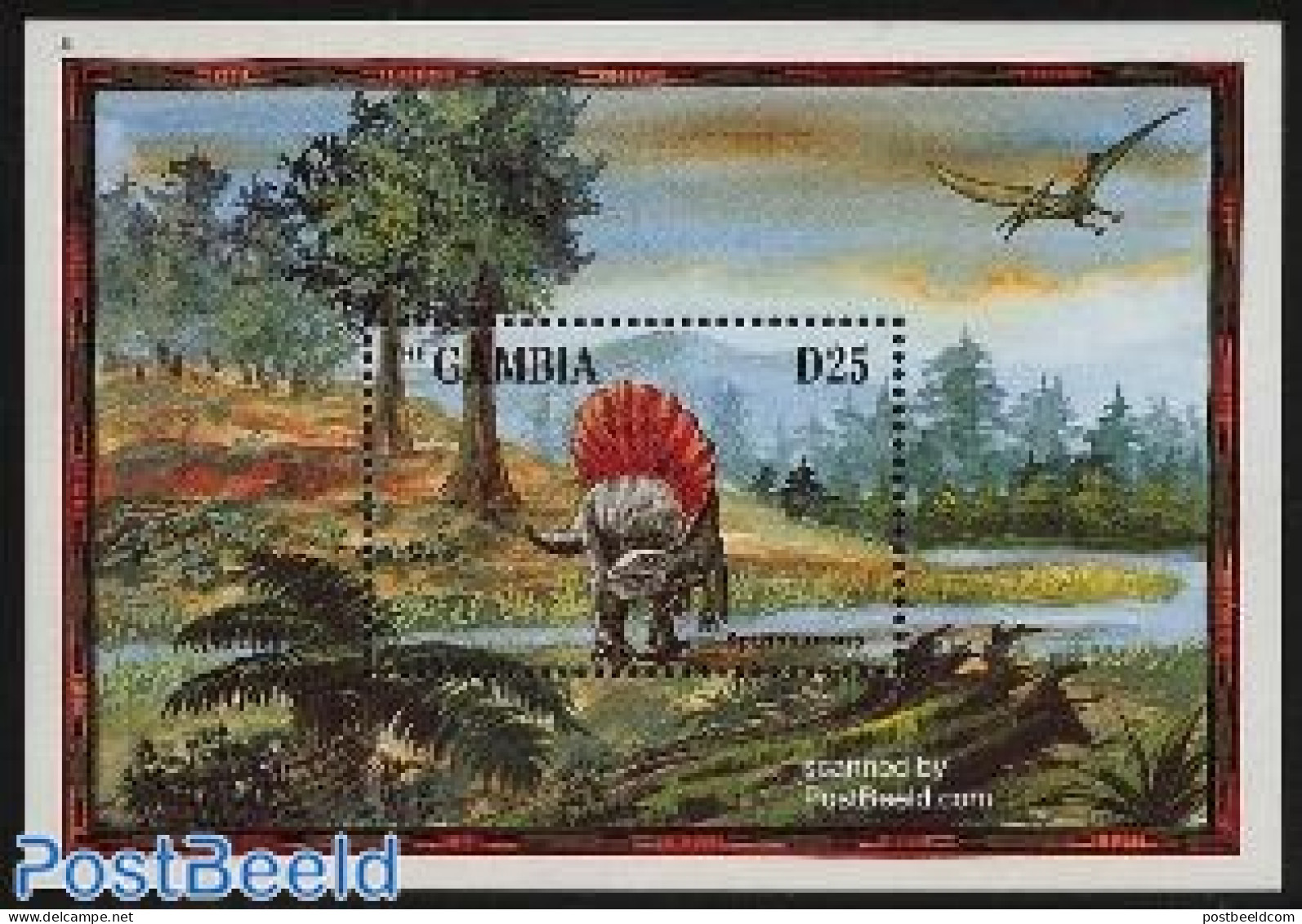 Gambia 1995 Spinosaurus S/s, Mint NH, Nature - Prehistoric Animals - Préhistoriques