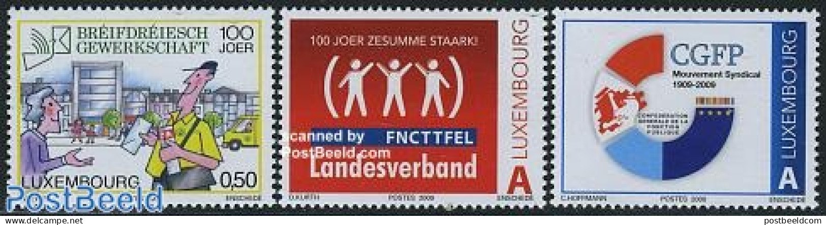 Luxemburg 2009 Labour Associations 3v, Mint NH, Various - Post - Union - Unused Stamps