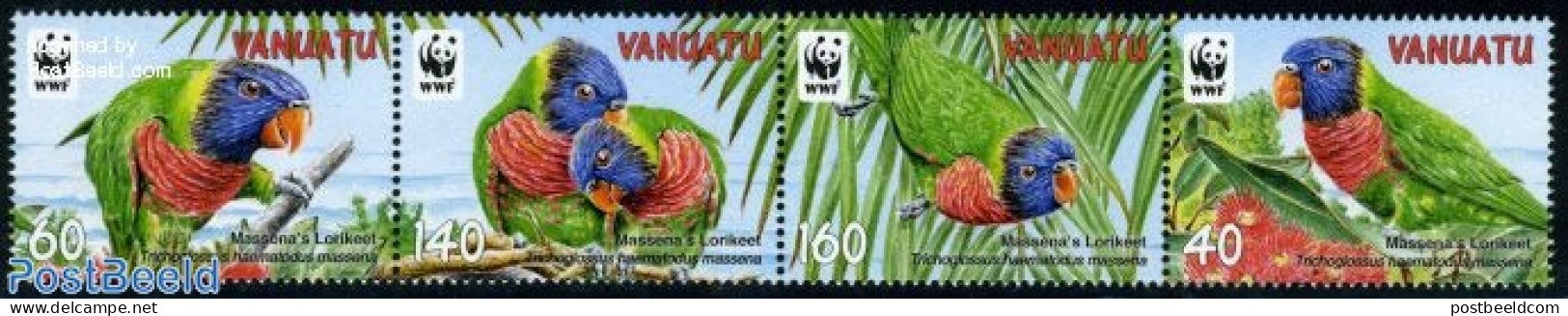 Vanuatu 2011 WWF, Lorikeet 4v [:::], Mint NH, Nature - Birds - Parrots - World Wildlife Fund (WWF) - Vanuatu (1980-...)