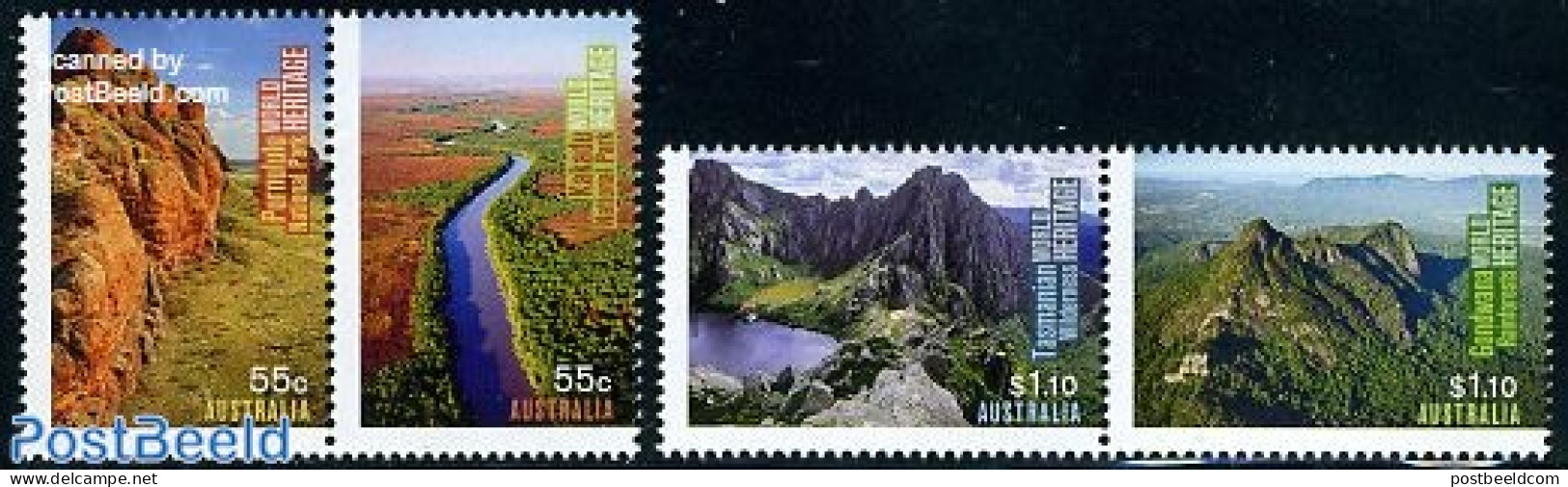 Australia 2010 World Heritage 4v (2x [:]), Mint NH, History - World Heritage - Unused Stamps