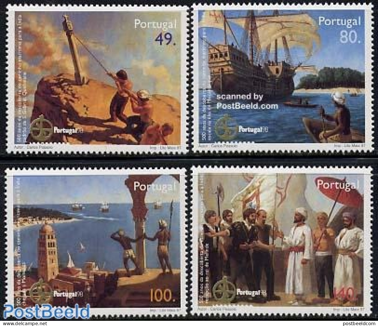 Portugal 1997 Seaway To India 4v, Mint NH, History - Transport - Explorers - Ships And Boats - Nuevos