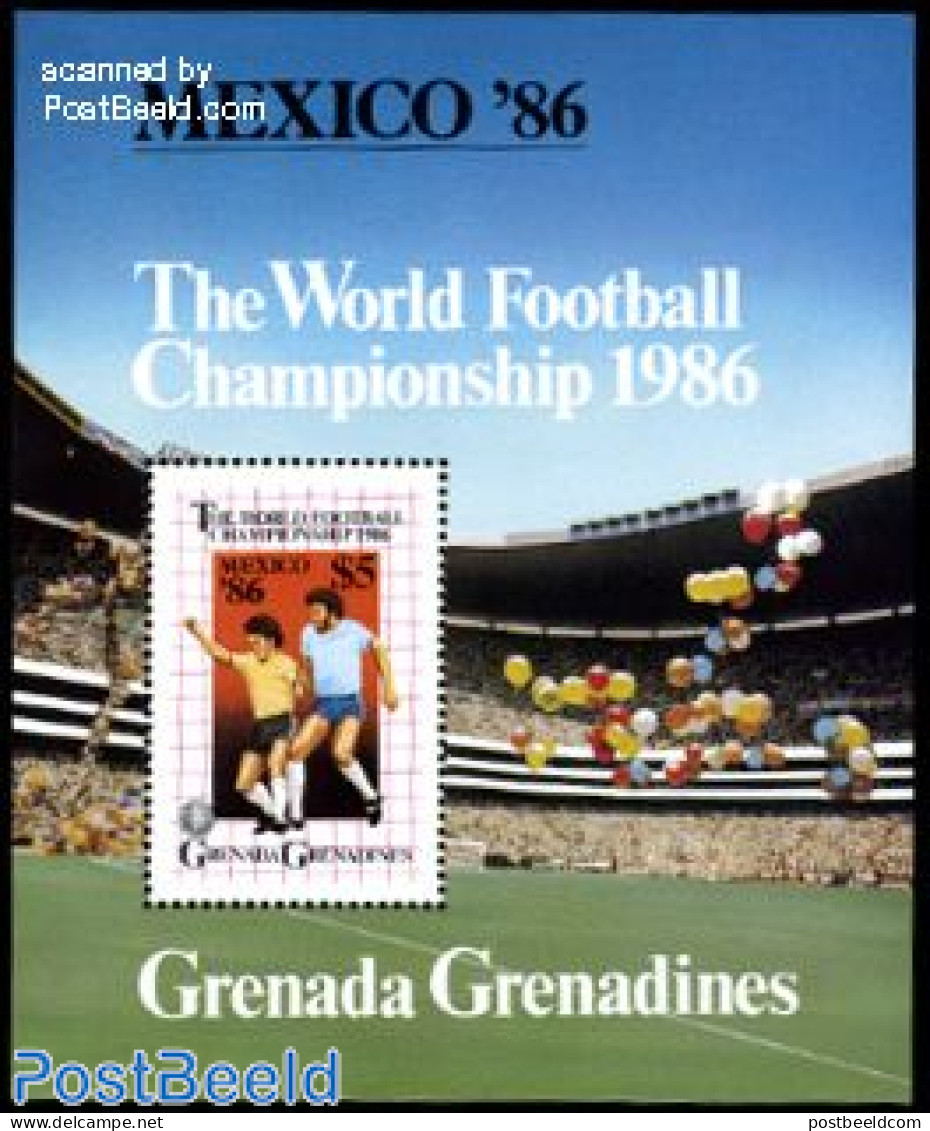 Grenada Grenadines 1986 World Cup Football S/s, Mint NH, Sport - Football - Grenade (1974-...)
