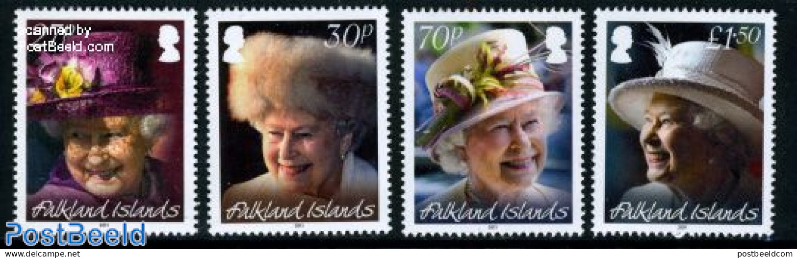 Falkland Islands 2011 Queen Elizabeth II 85th Birthday 4v, Mint NH, History - Kings & Queens (Royalty) - Königshäuser, Adel